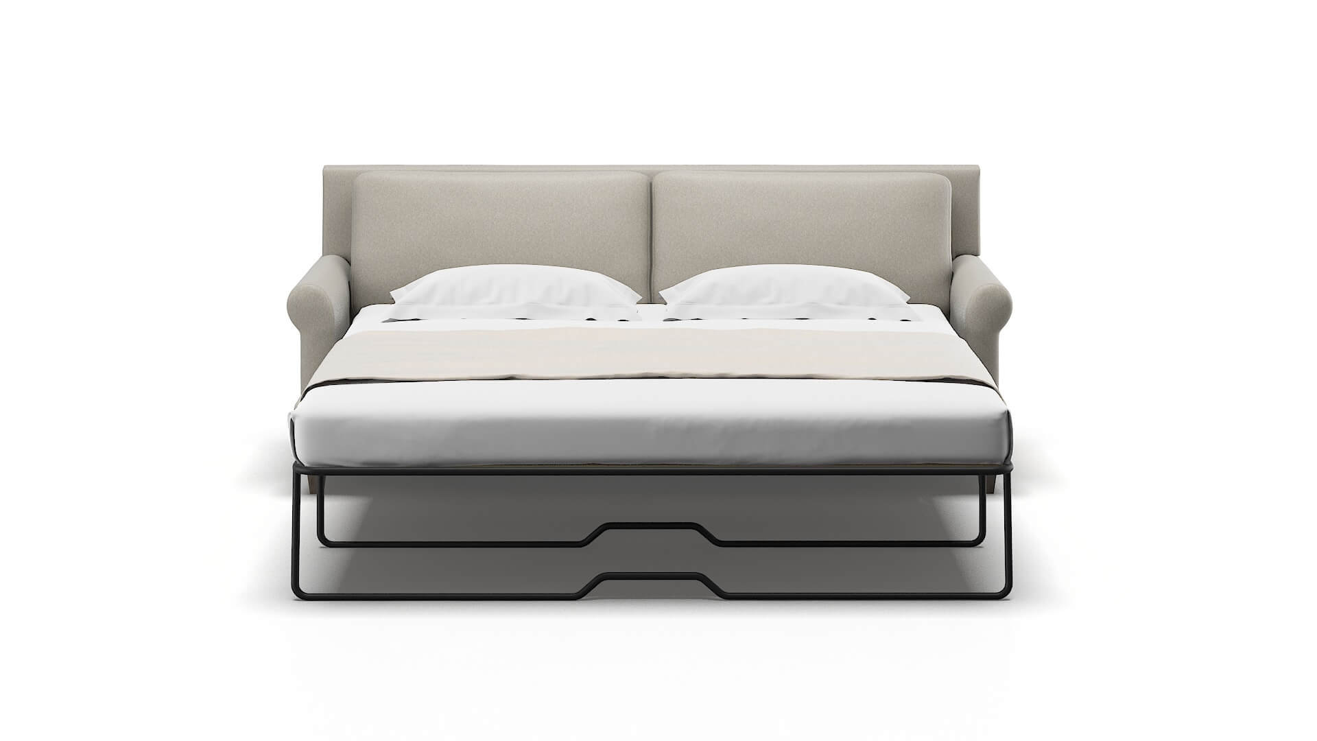 Stockholm Oscar Silver Sofa Sleeper Espresso legs 1