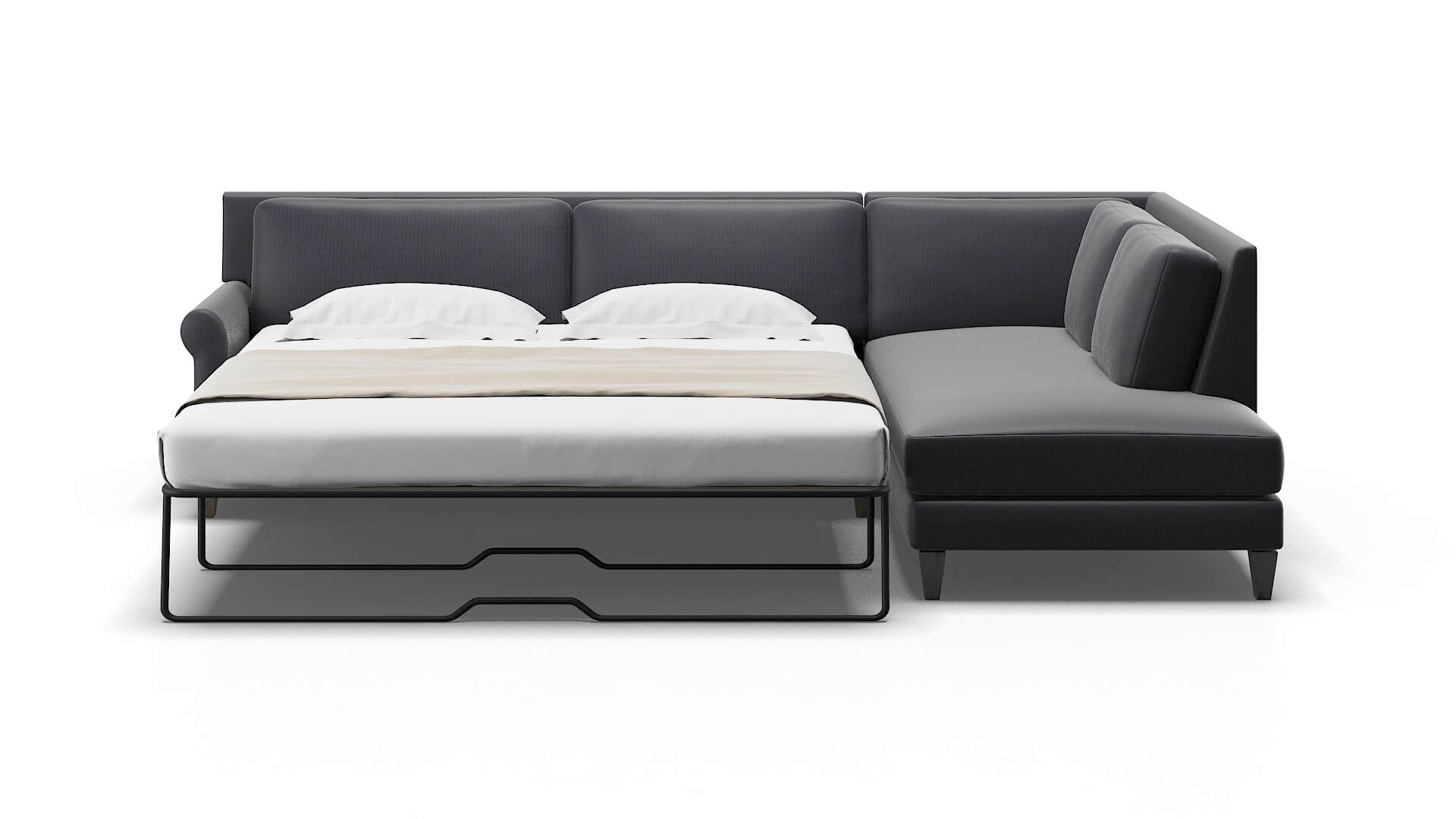 Stockholm Parker Midnight Panel Sleeper Espresso legs 1