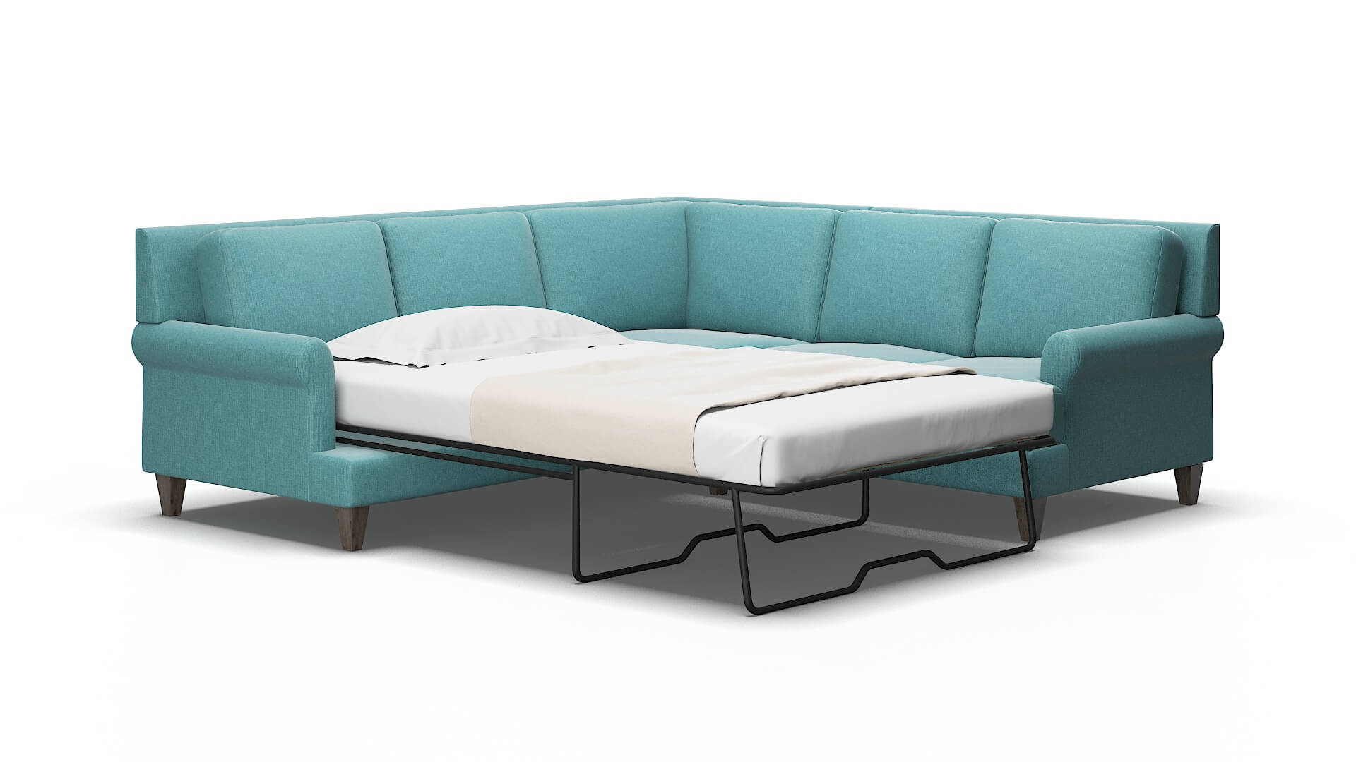 Stockholm Parker Turquoise Sectional Sleeper 2