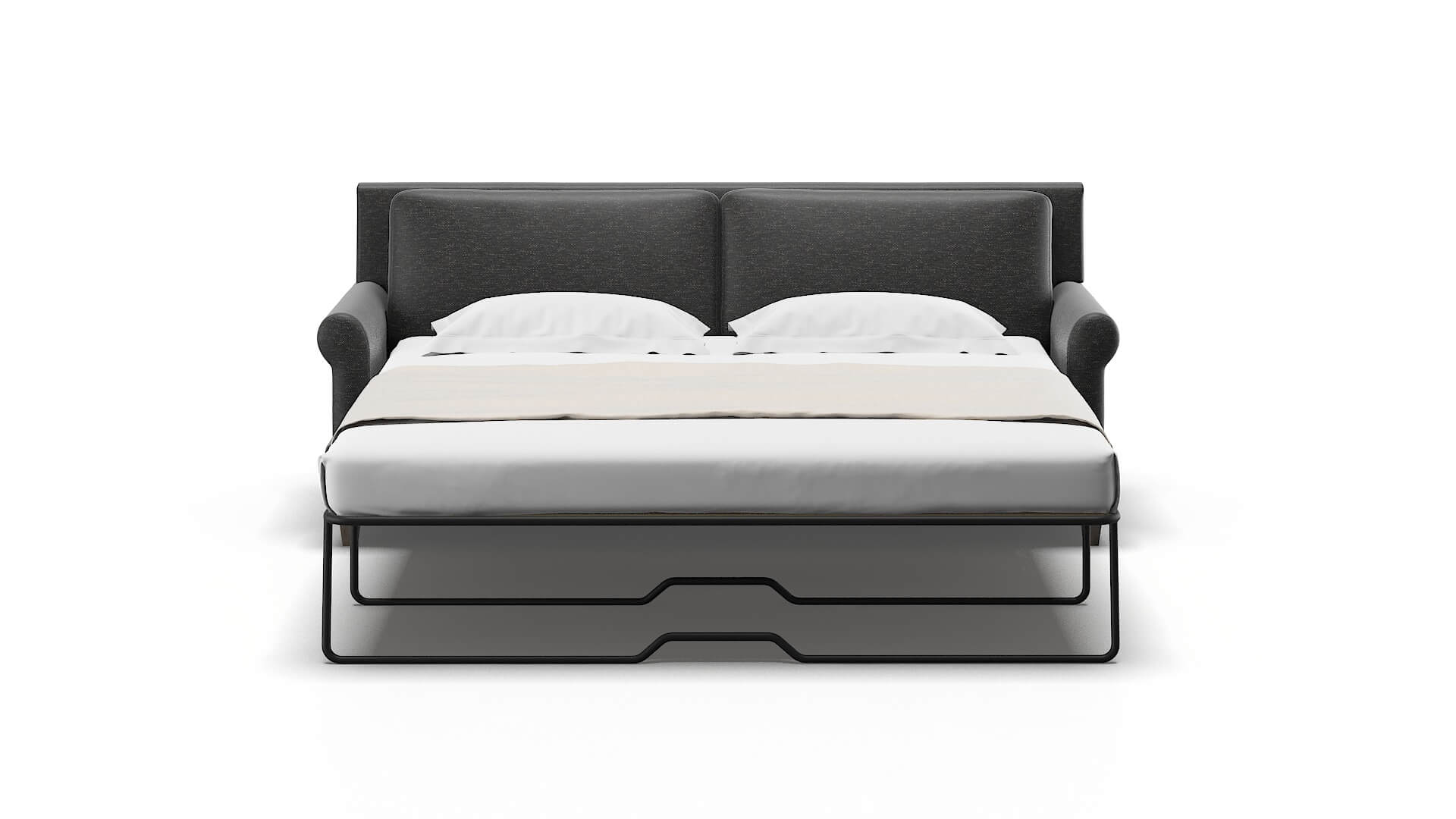 Stockholm Phoenix Charcoal Sofa Sleeper Espresso legs 1