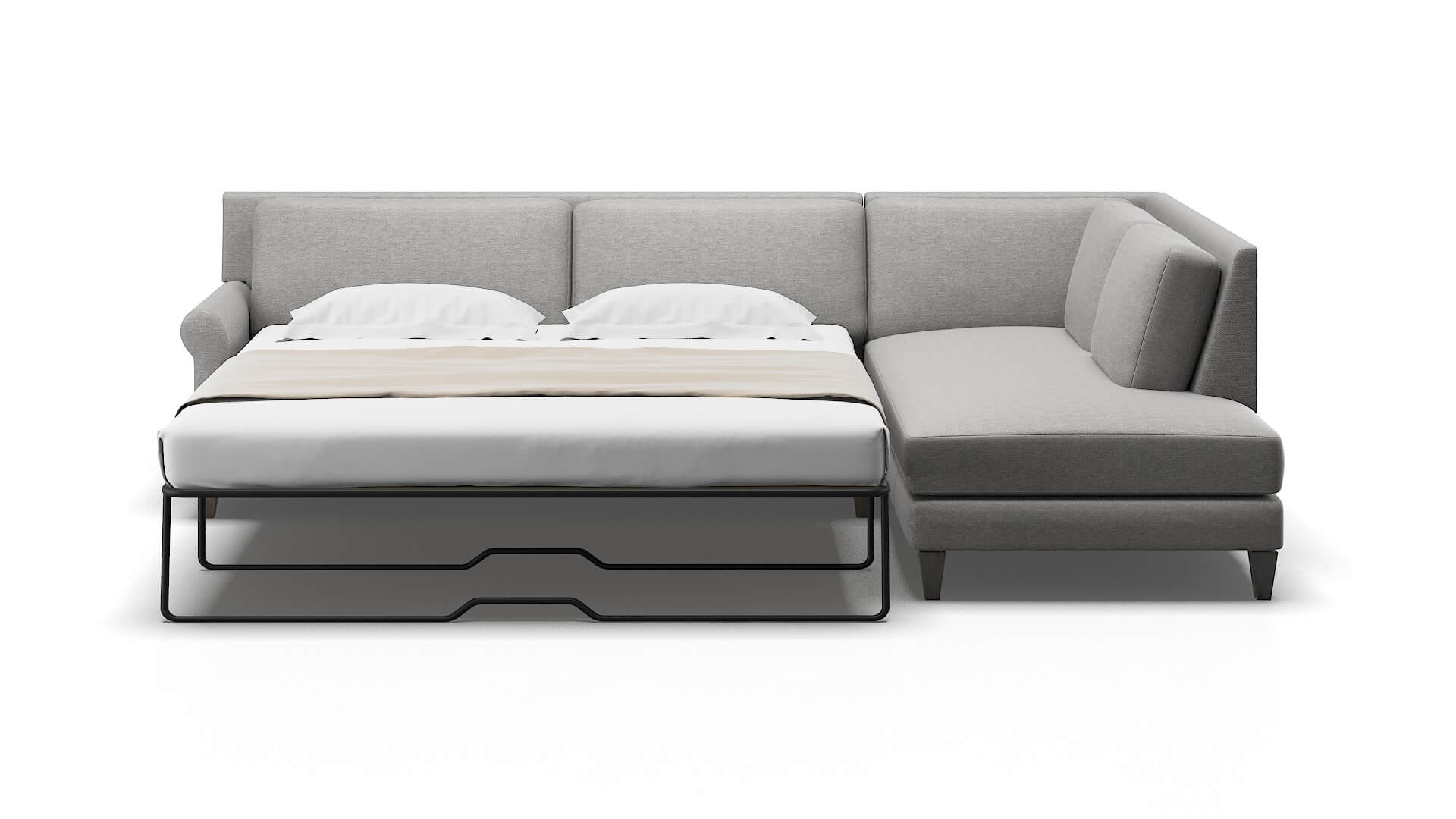 Stockholm Phoenix Smoke Panel Sleeper Espresso legs 1