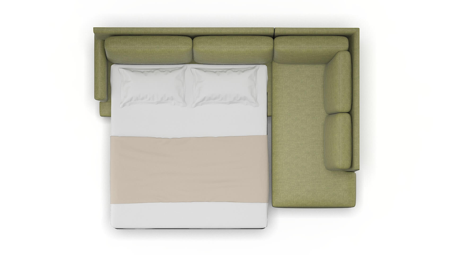 Stockholm Portland Basil Panel Sleeper Espresso legs 3