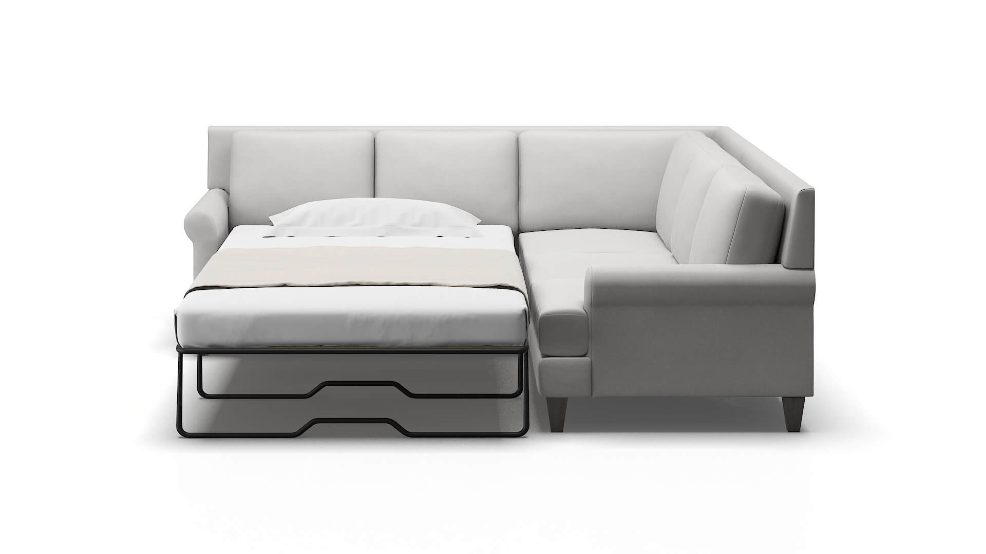Stockholm Prisma Steam Sectional Sleeper Espresso legs 1