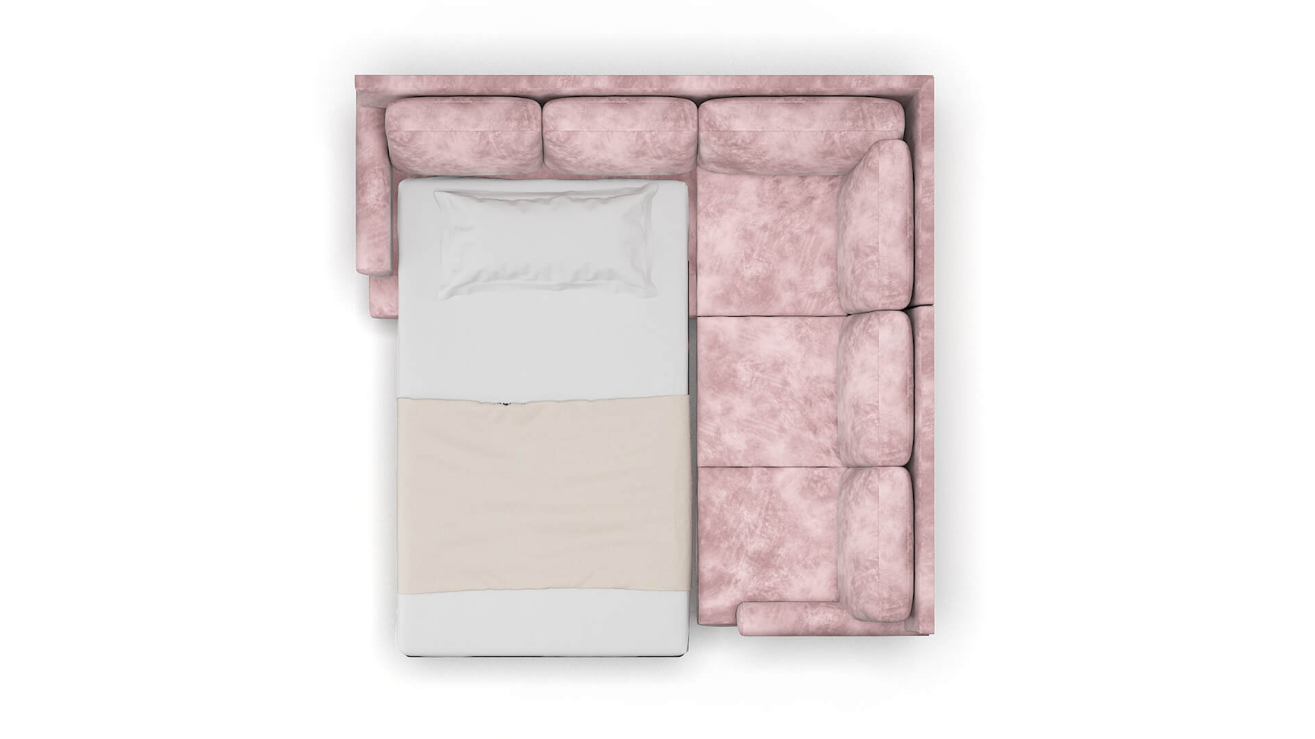 Stockholm Quartz 705 Sectional Sleeper Espresso legs 3