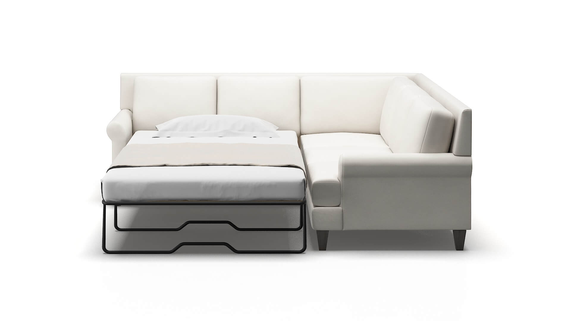 Stockholm Redondo Pearl Sectional Sleeper Espresso legs 1