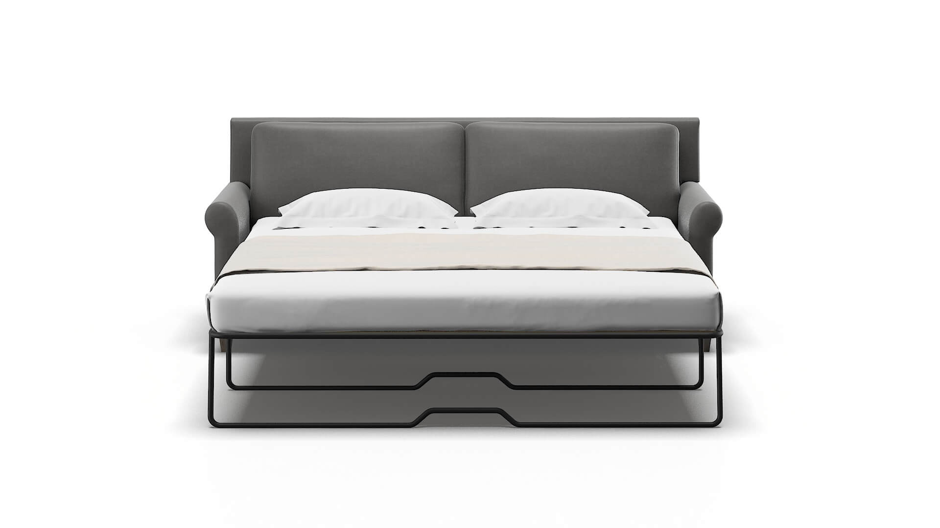 Stockholm Rocket Charcoal Sofa Sleeper Espresso legs 1