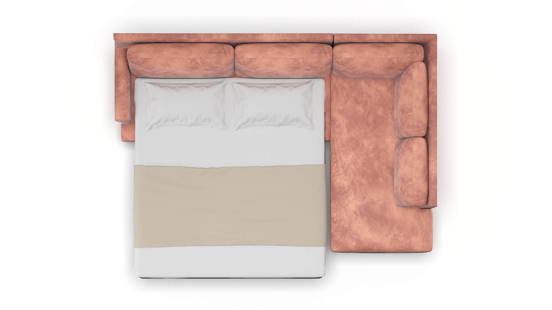 Stockholm Royale Blush Panel Sleeper Espresso legs 3