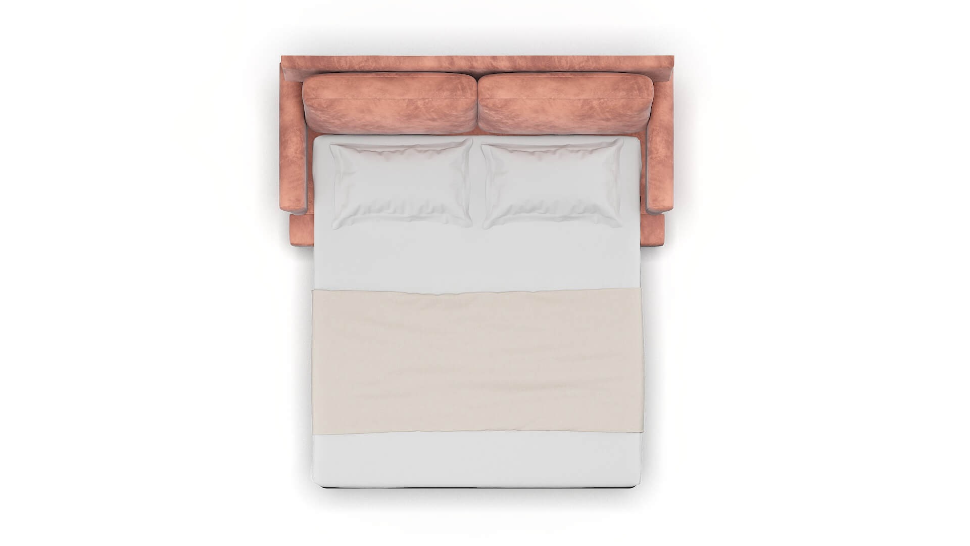 Stockholm Royale Blush Sofa Sleeper Espresso legs 3