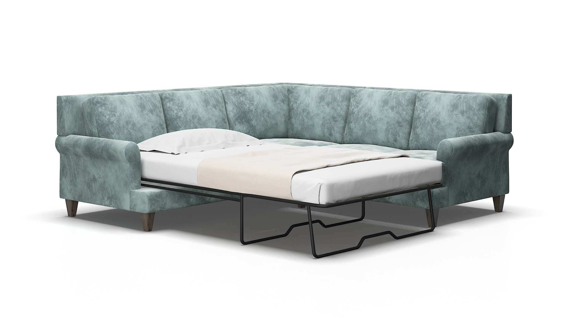 Stockholm Royale cloud Sectional sleeper Espresso Legs  2