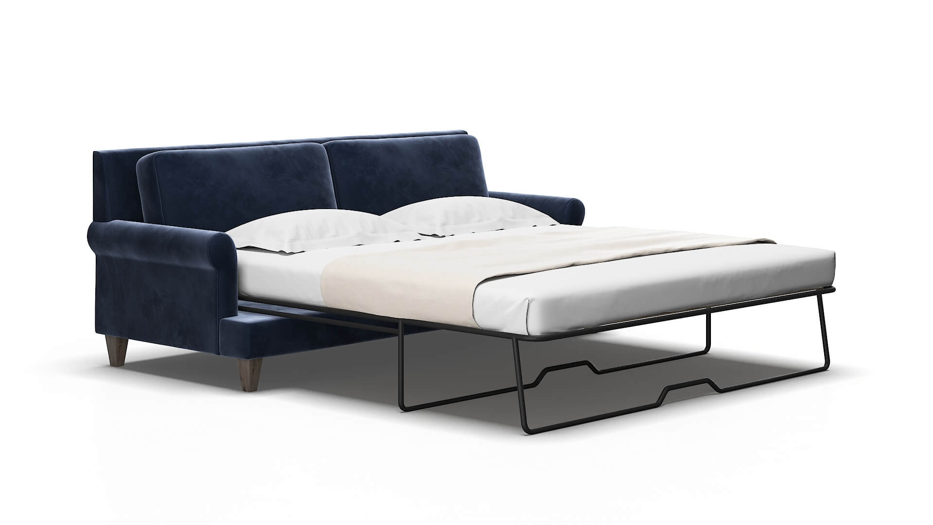 Stockholm Royale Cobalt Sofa Sleeper Espresso legs 2