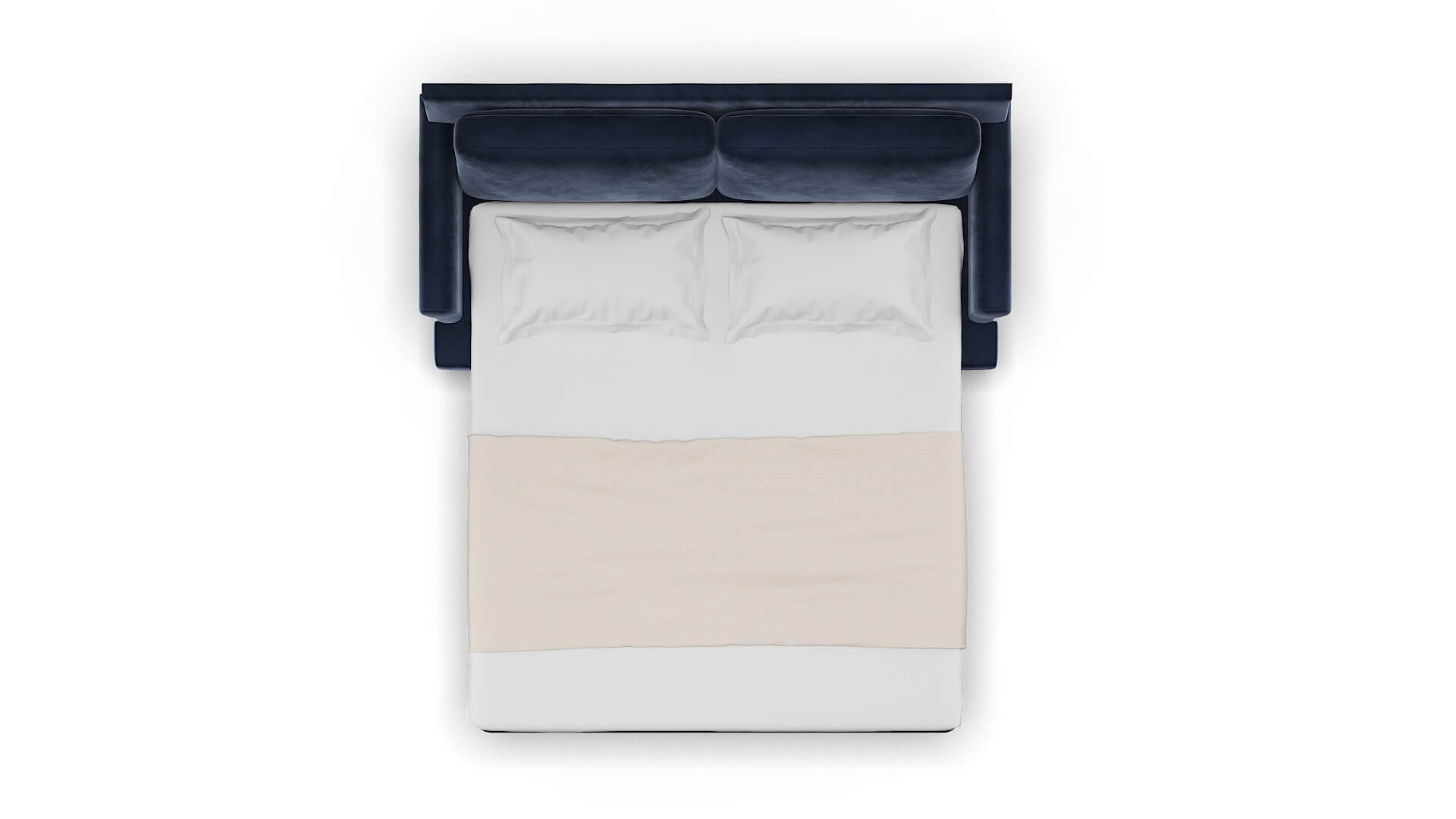 Stockholm Royale Cobalt Sofa Sleeper Espresso legs 3