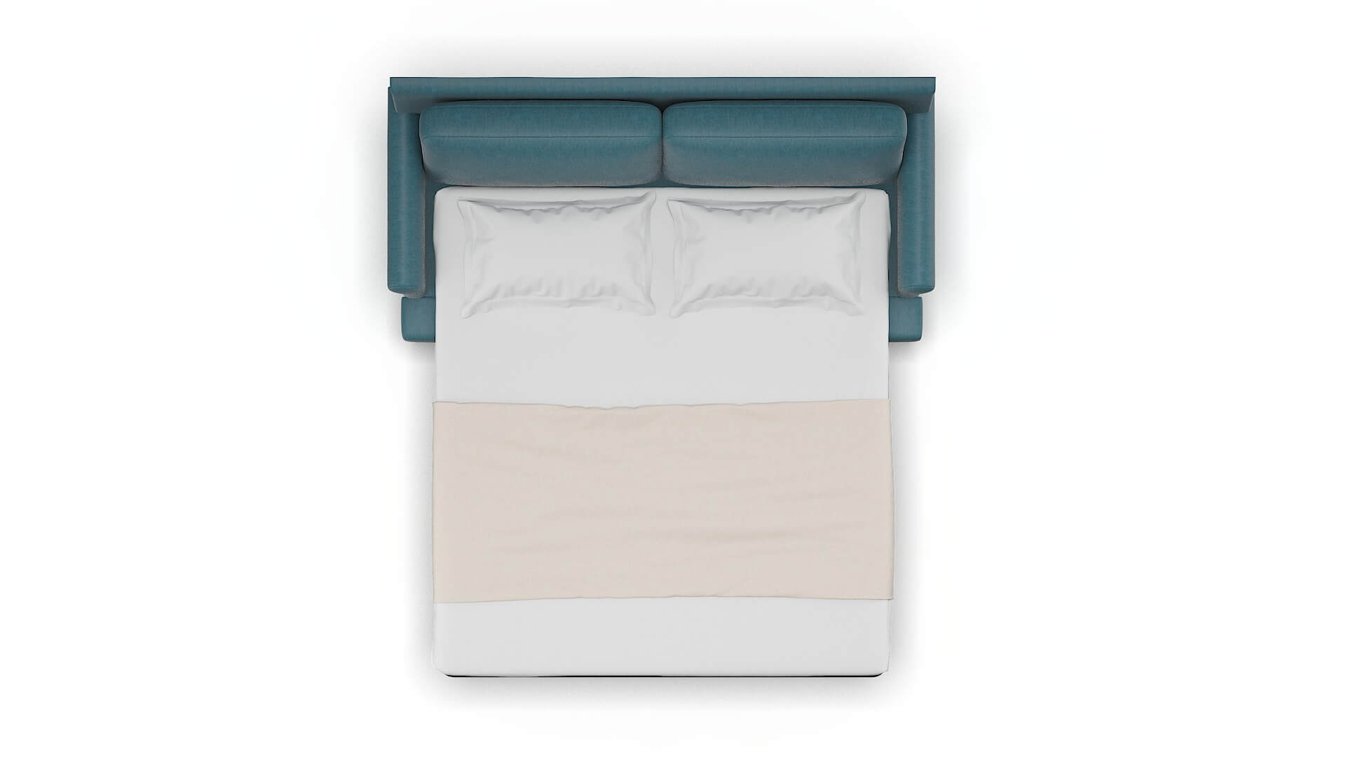 Stockholm Royale Electric_blue Sofa Sleeper Espresso legs 3