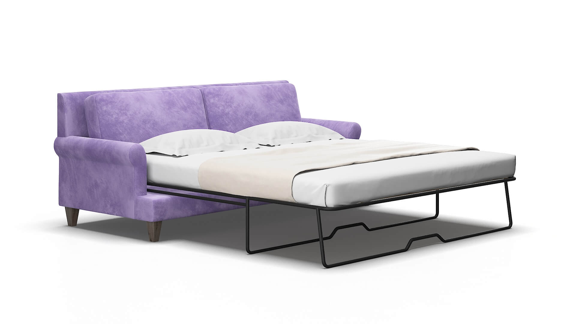 Stockholm Royale Lavender Sofa Sleeper Espresso legs 2