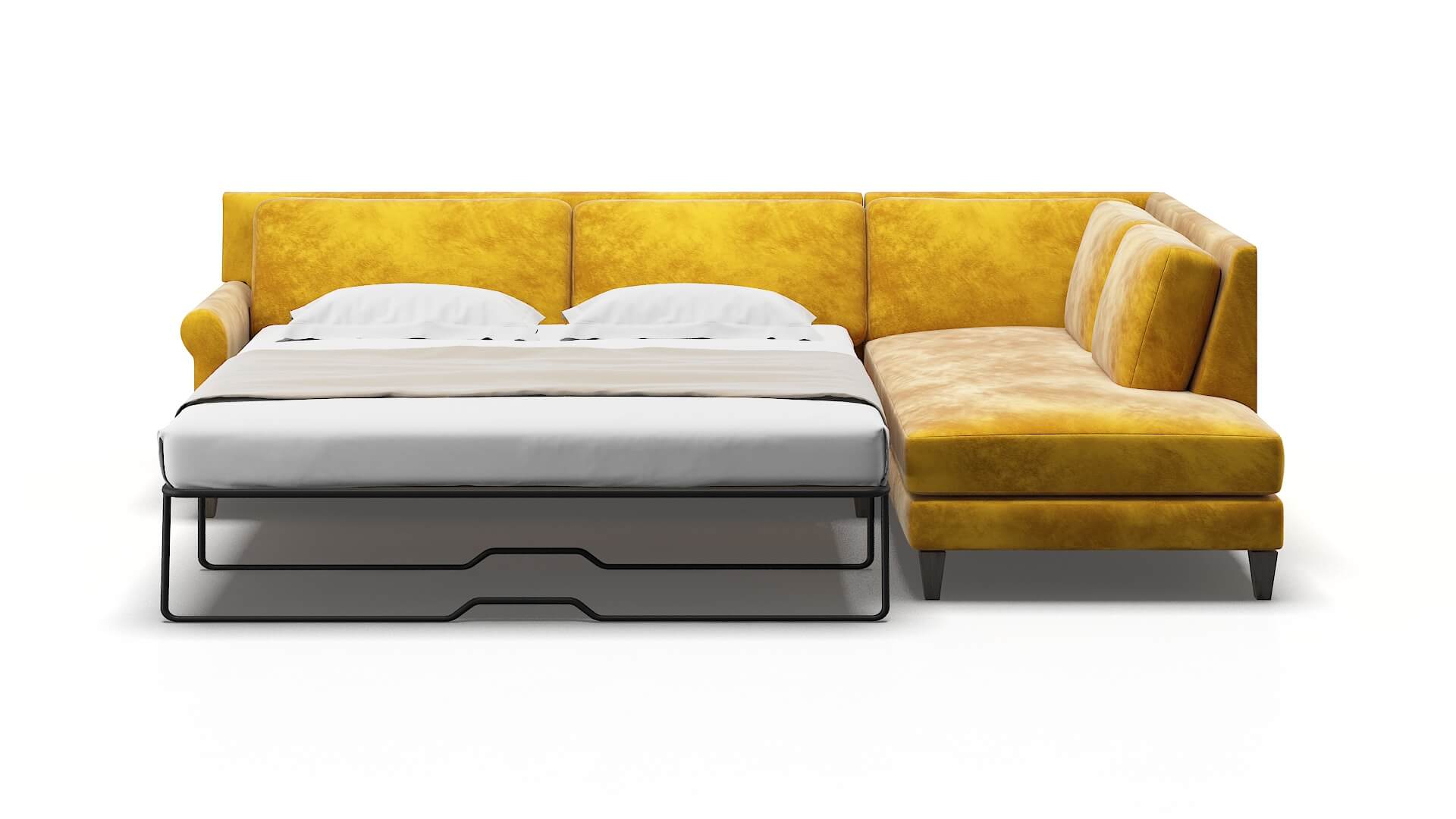 Stockholm Royale Marigold Panel Sleeper Espresso legs 1