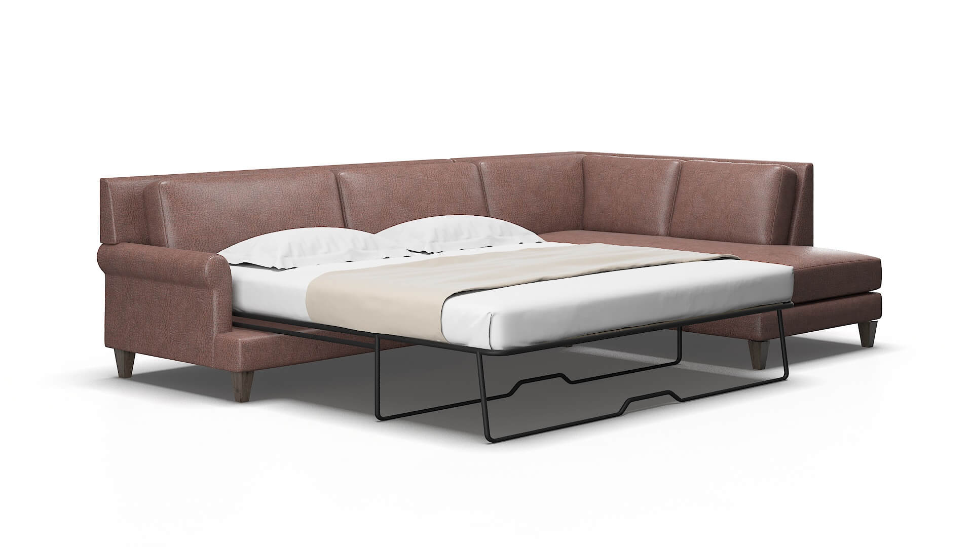 Stockholm Royale mocha Panel sleeper Espresso Legs  2