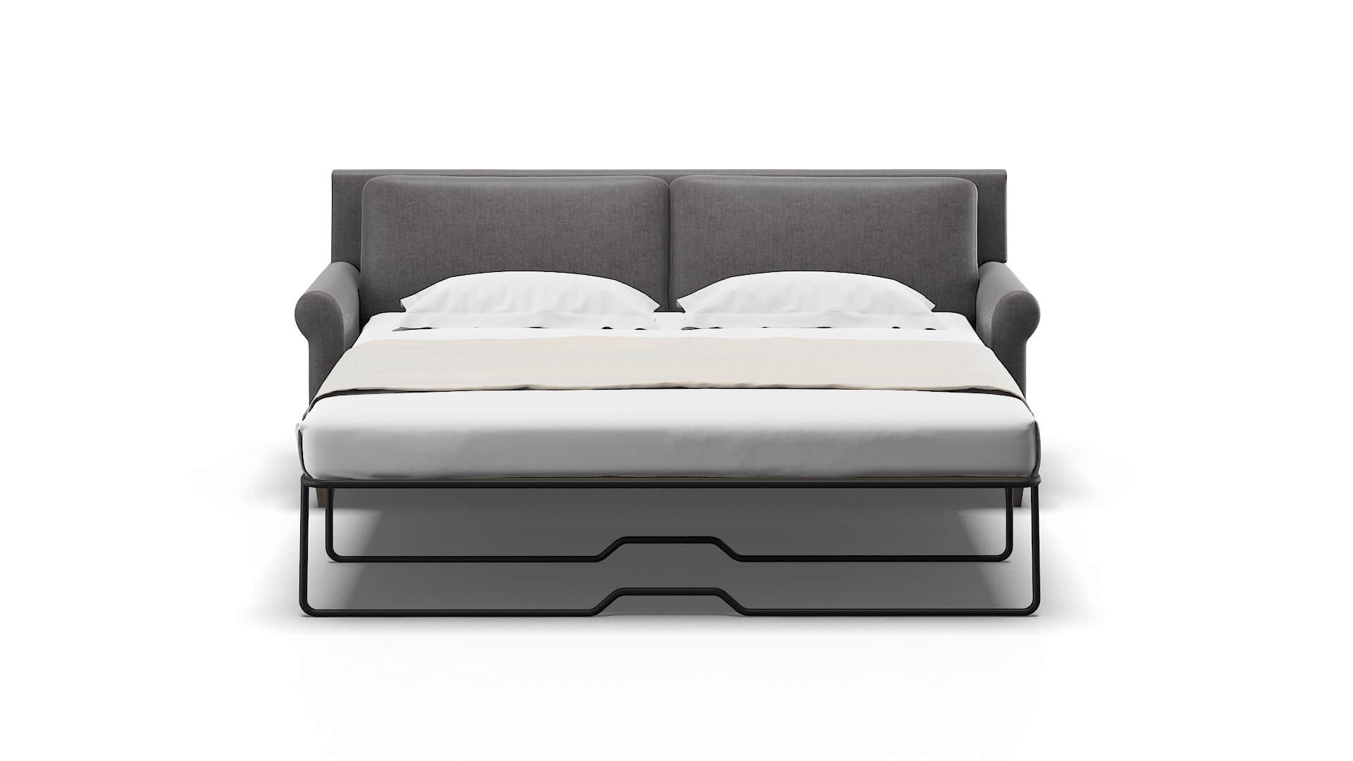 Stockholm Sasha Grey Sofa Sleeper Espresso legs 1