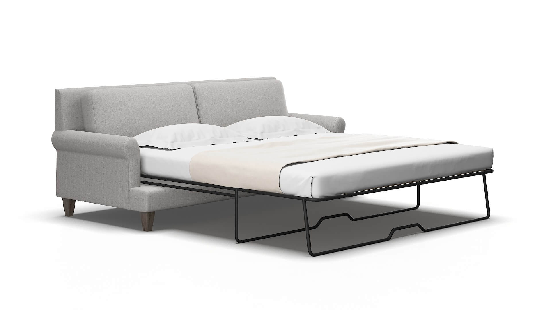 Stockholm Sasha silver Sofa sleeper Espresso Legs  2
