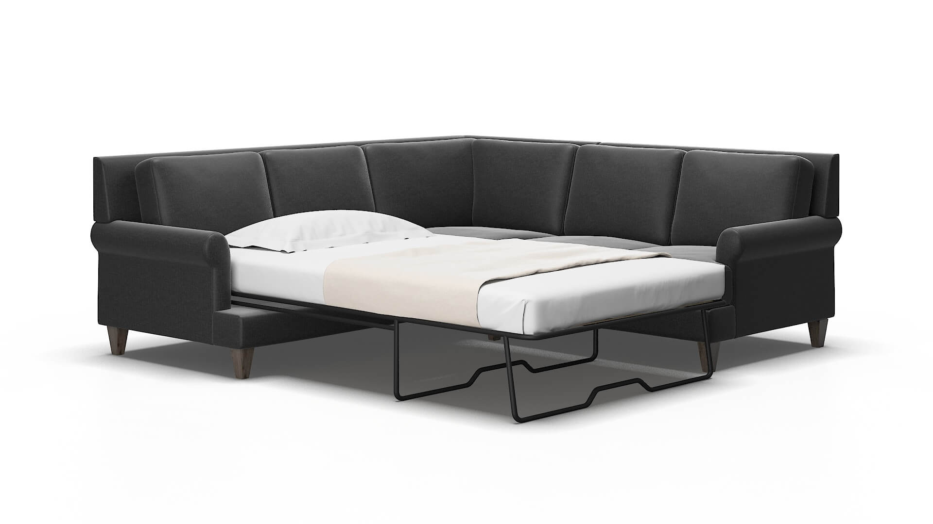 Stockholm Sosoftness 54 Sectional sleeper Espresso Legs  2