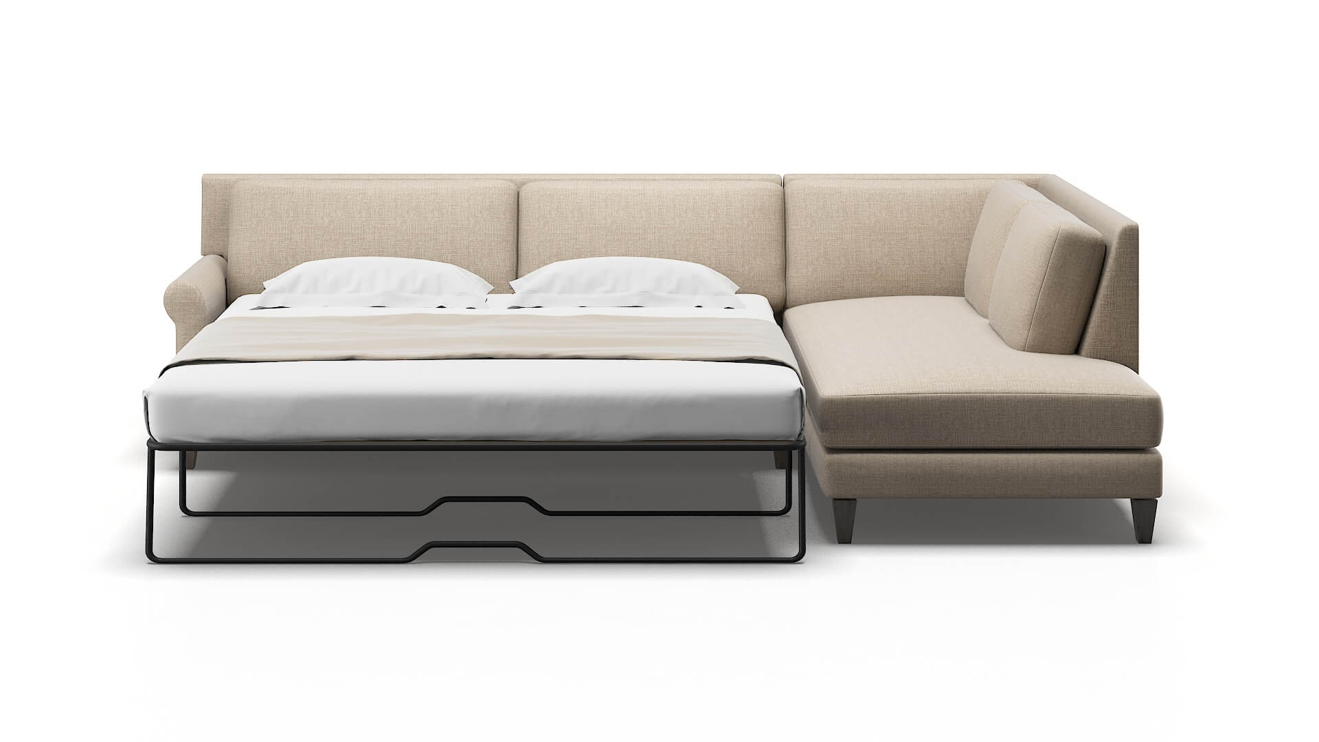 Stockholm Sosoftness 74 Panel Sleeper Espresso legs 1