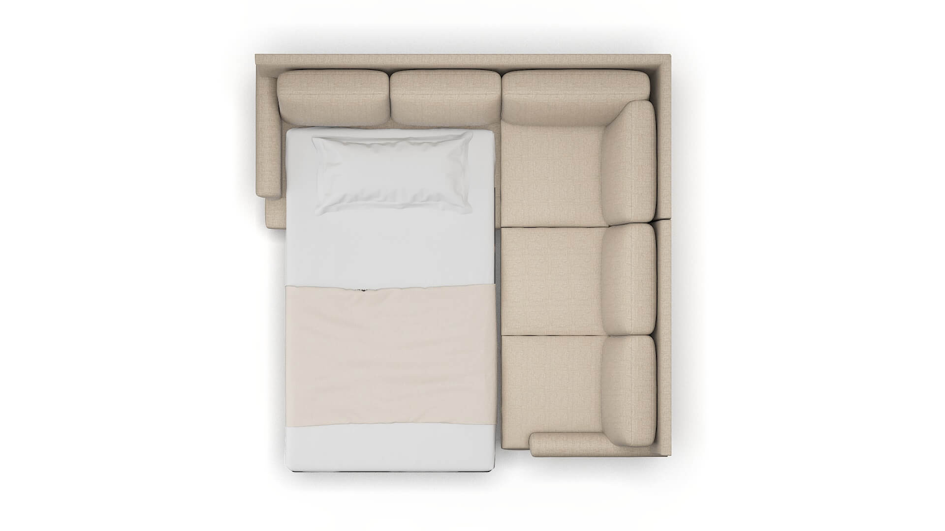 Stockholm Sosoftness 74 Sectional Sleeper Espresso legs 3