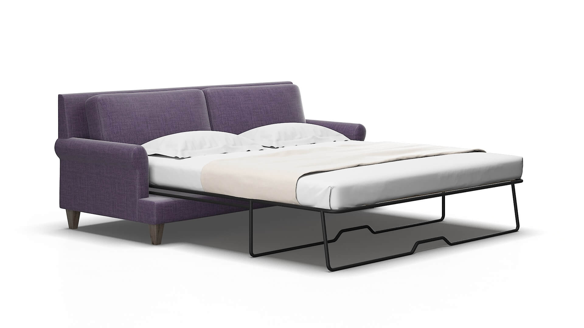 Stockholm Tess blackberry Sofa sleeper Espresso Legs  2