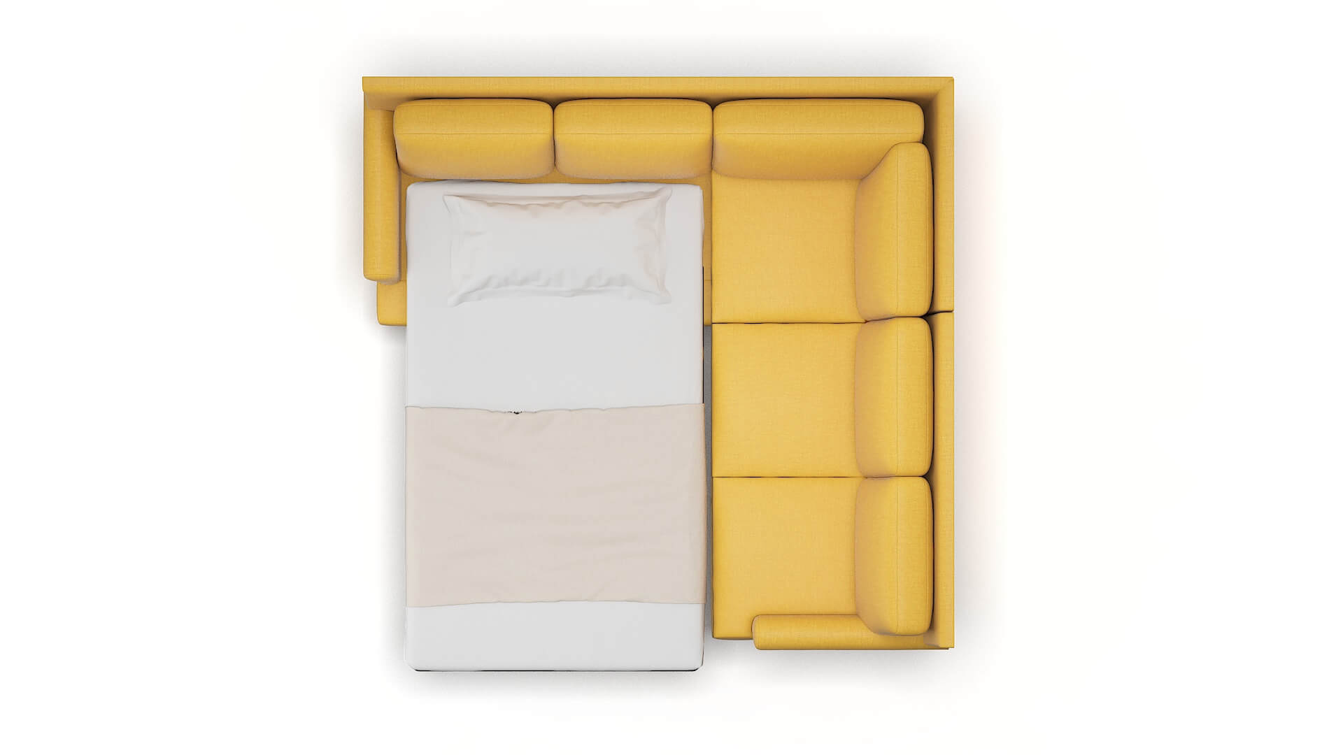 Stockholm Tess Turmeric Sectional Sleeper Espresso legs 3