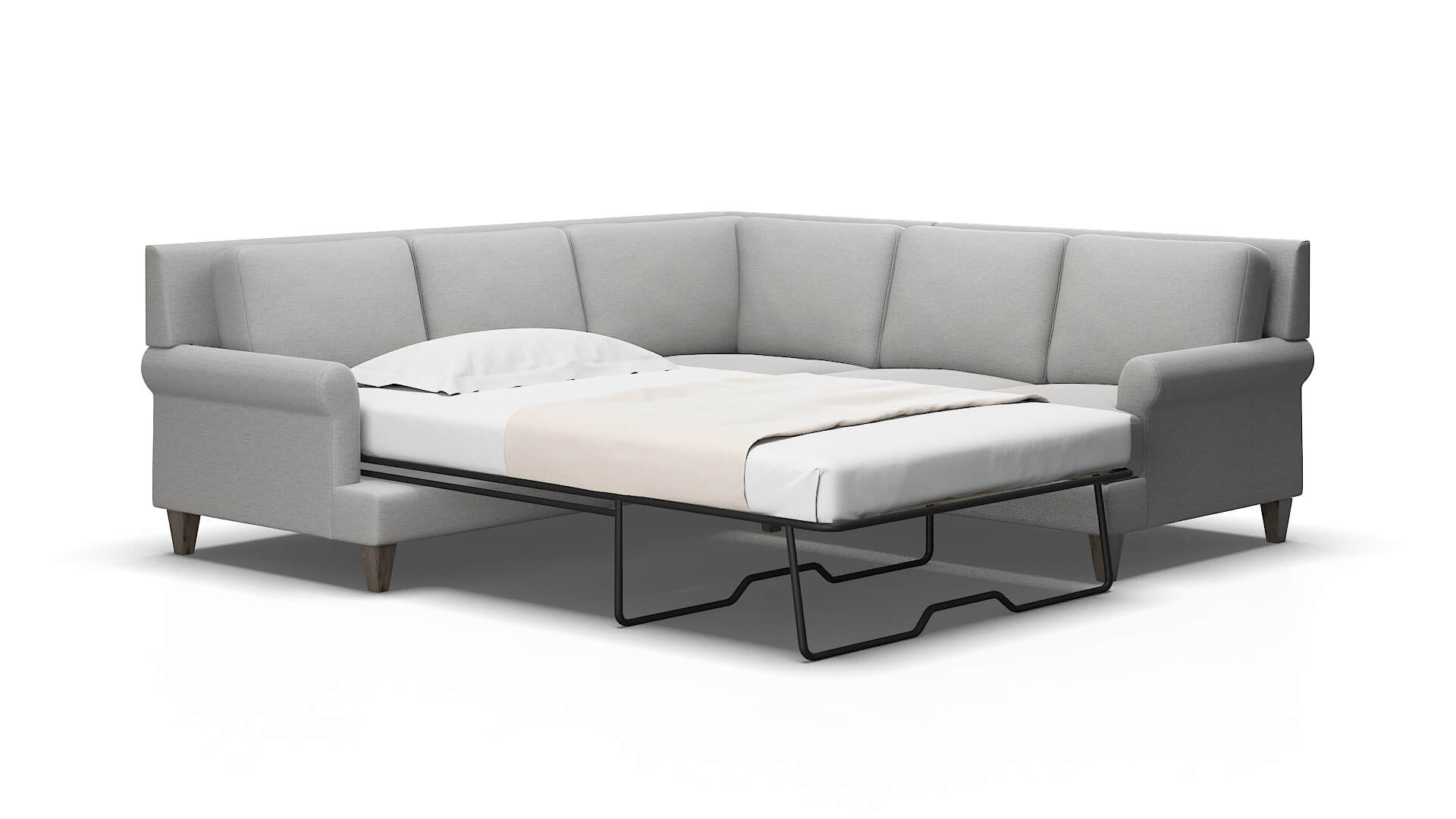 Stockholm Urban_d Pepper Sectional Sleeper Espresso legs 2