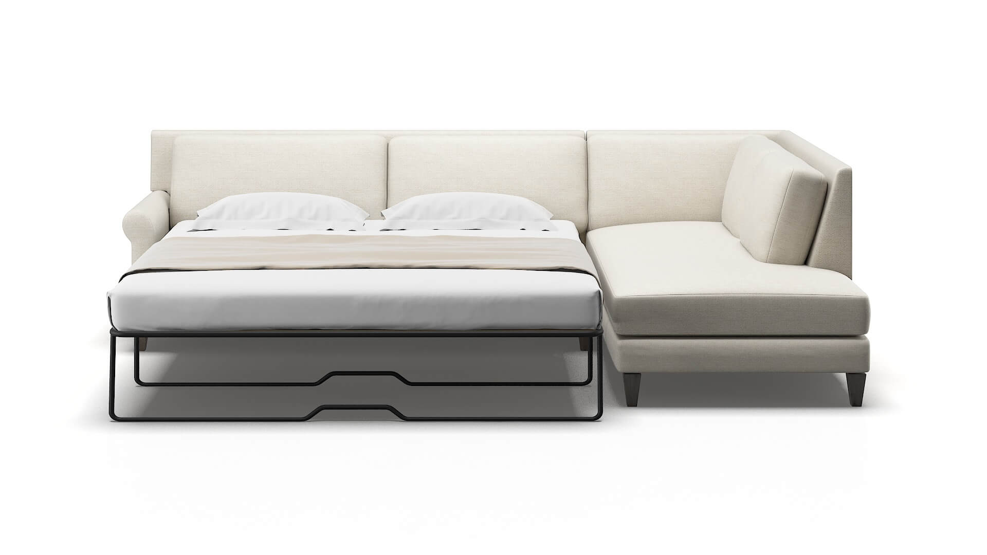 Stockholm Venus Cream Panel Sleeper Espresso legs 1