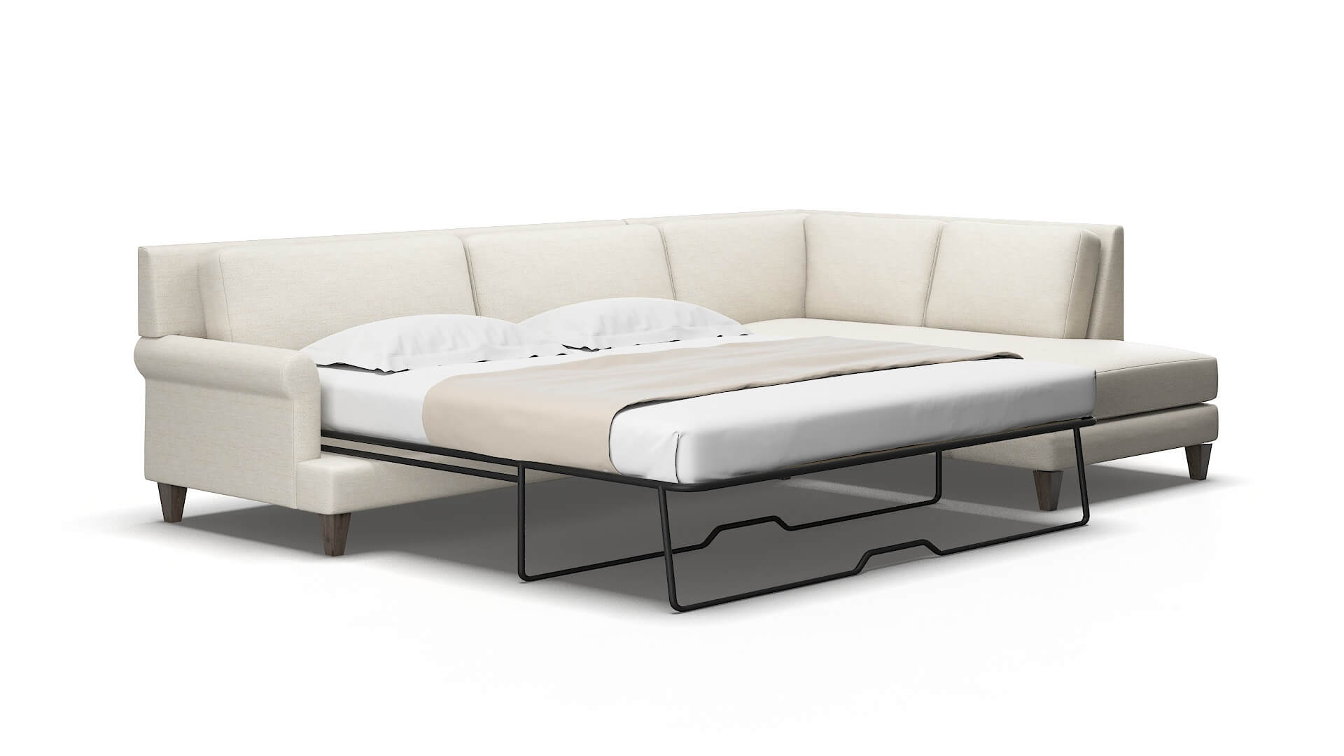 Stockholm Venus Cream Panel Sleeper Espresso legs 2