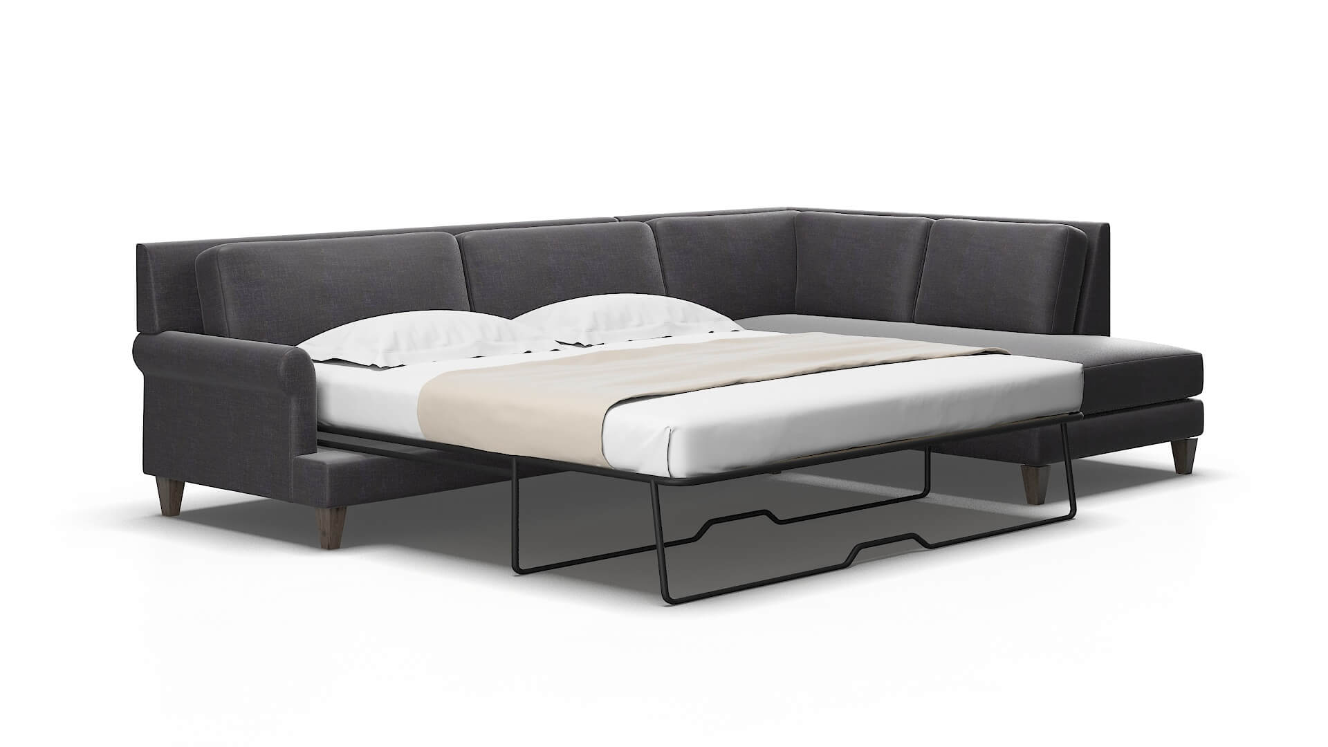 Stockholm Venus Onyx Panel Sleeper Espresso legs 2