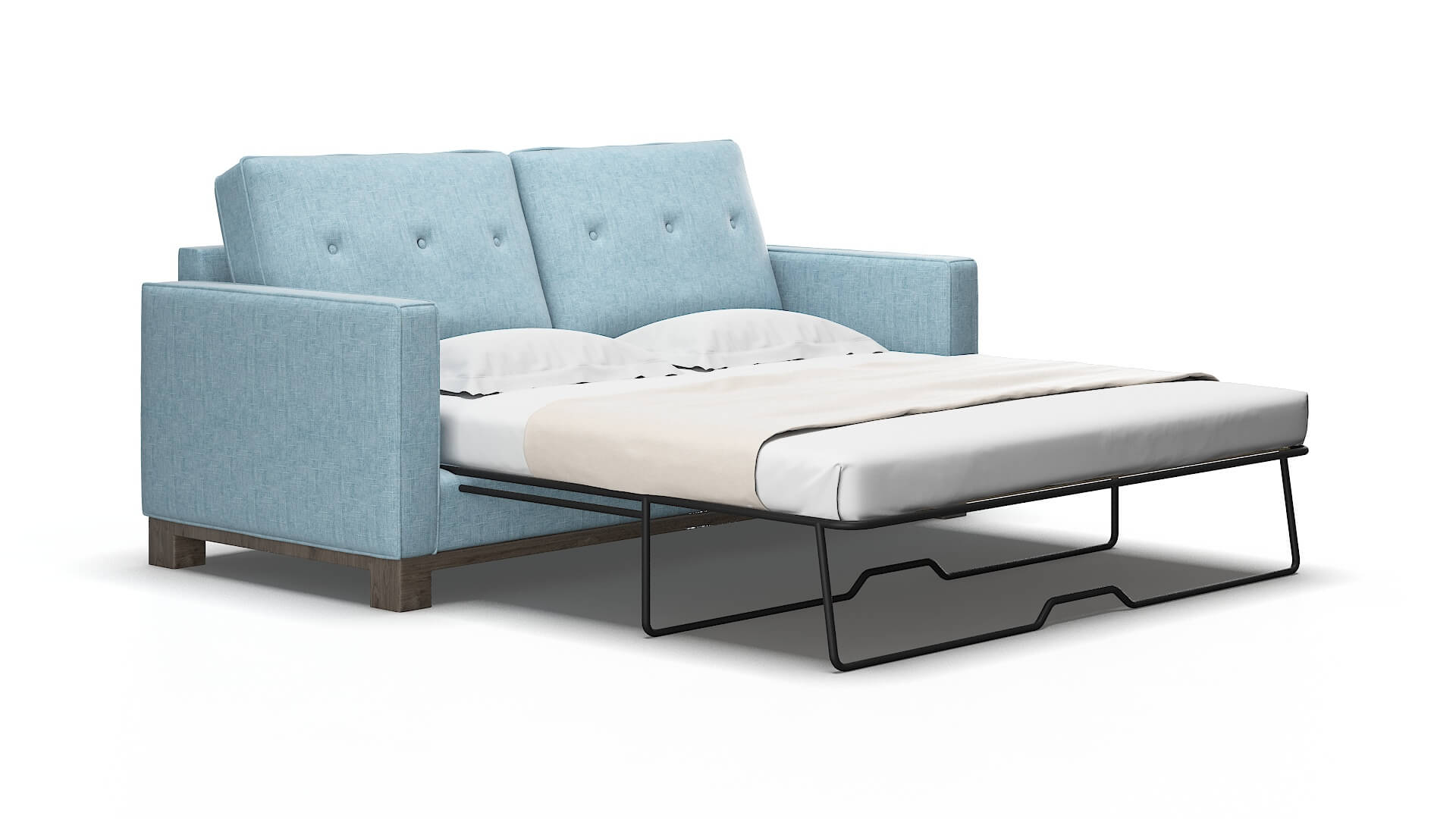 Syros Atlas turquoise Sofa sleeper Espresso Legs  2
