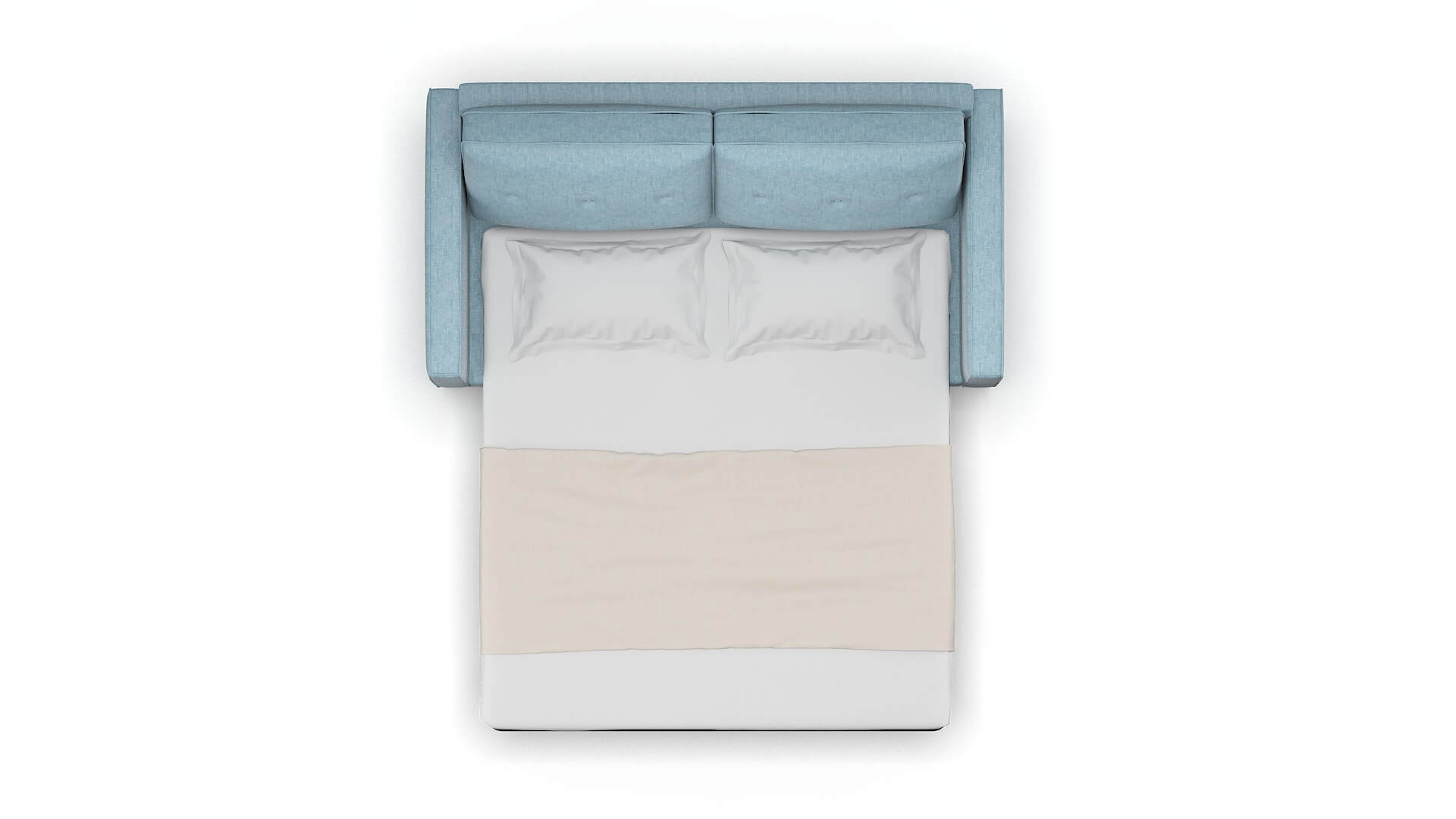 Syros Atlas Turquoise Sofa Sleeper Espresso legs 3