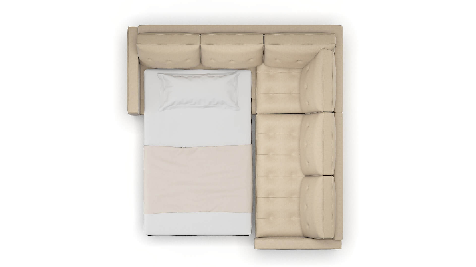 Syros Avenger Burlap Sectional Sleeper Espresso legs 3