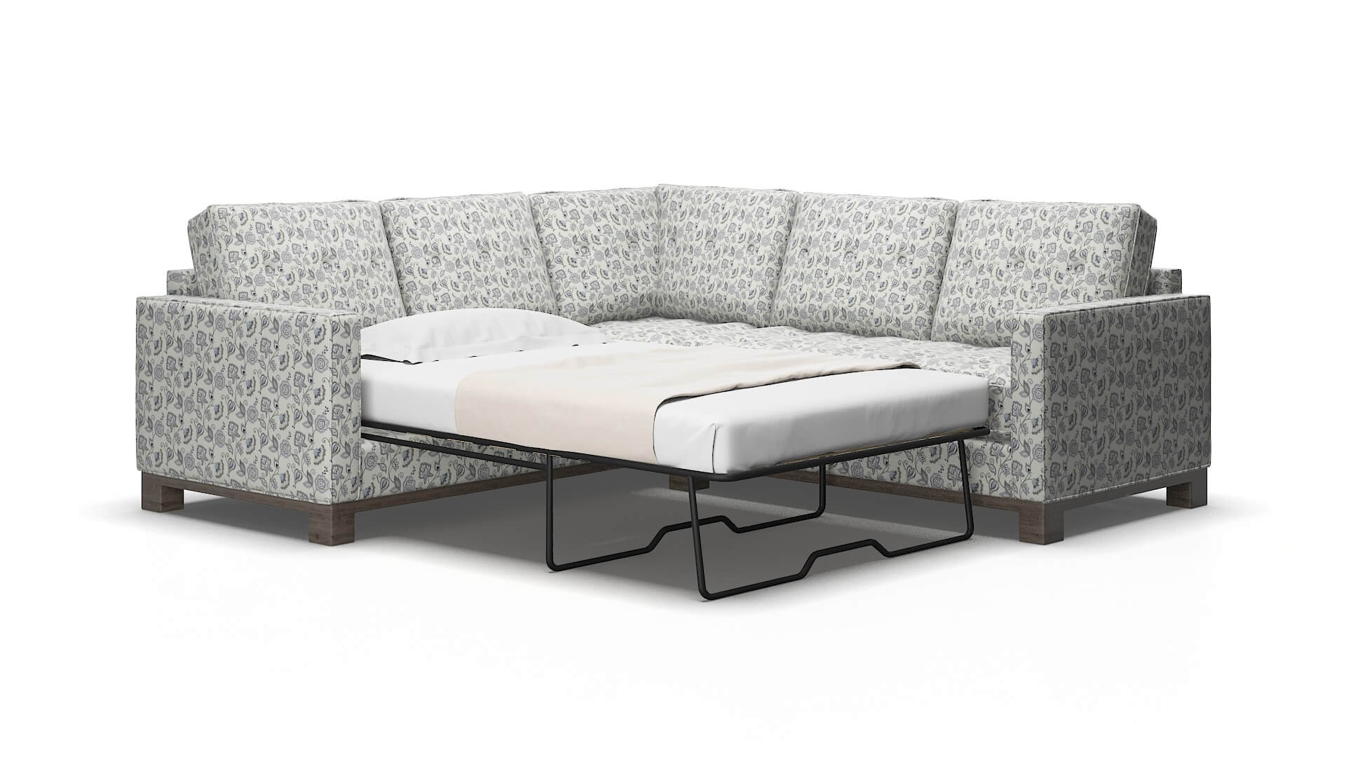 Syros Avignon Sky Sectional Sleeper Espresso legs 2