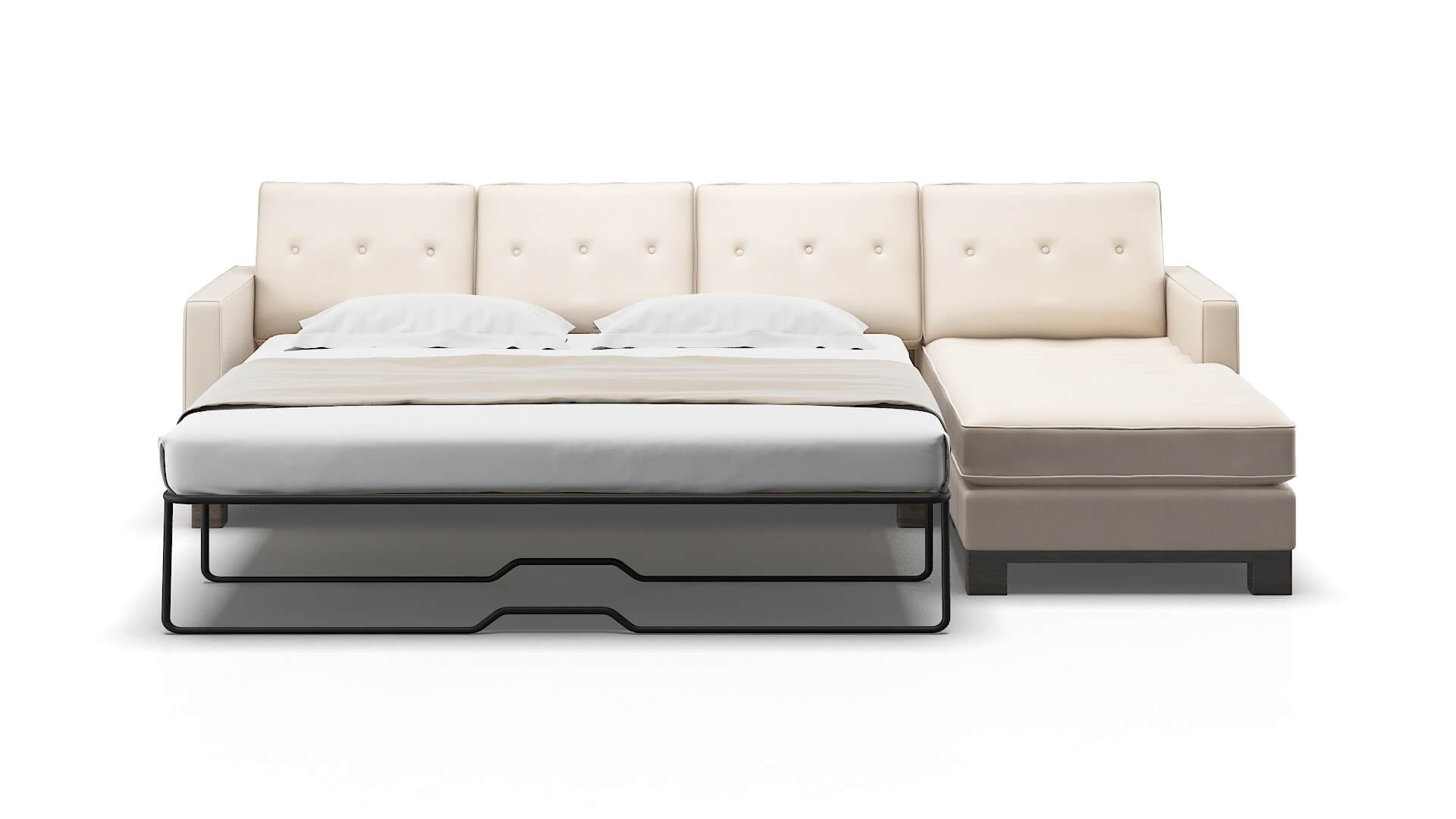 Syros Bella Buckwheat Panel Sleeper Espresso legs 1