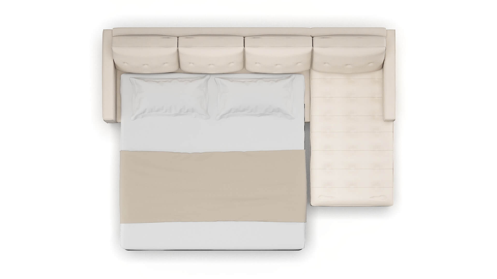 Syros Bella Buckwheat Panel Sleeper Espresso legs 3