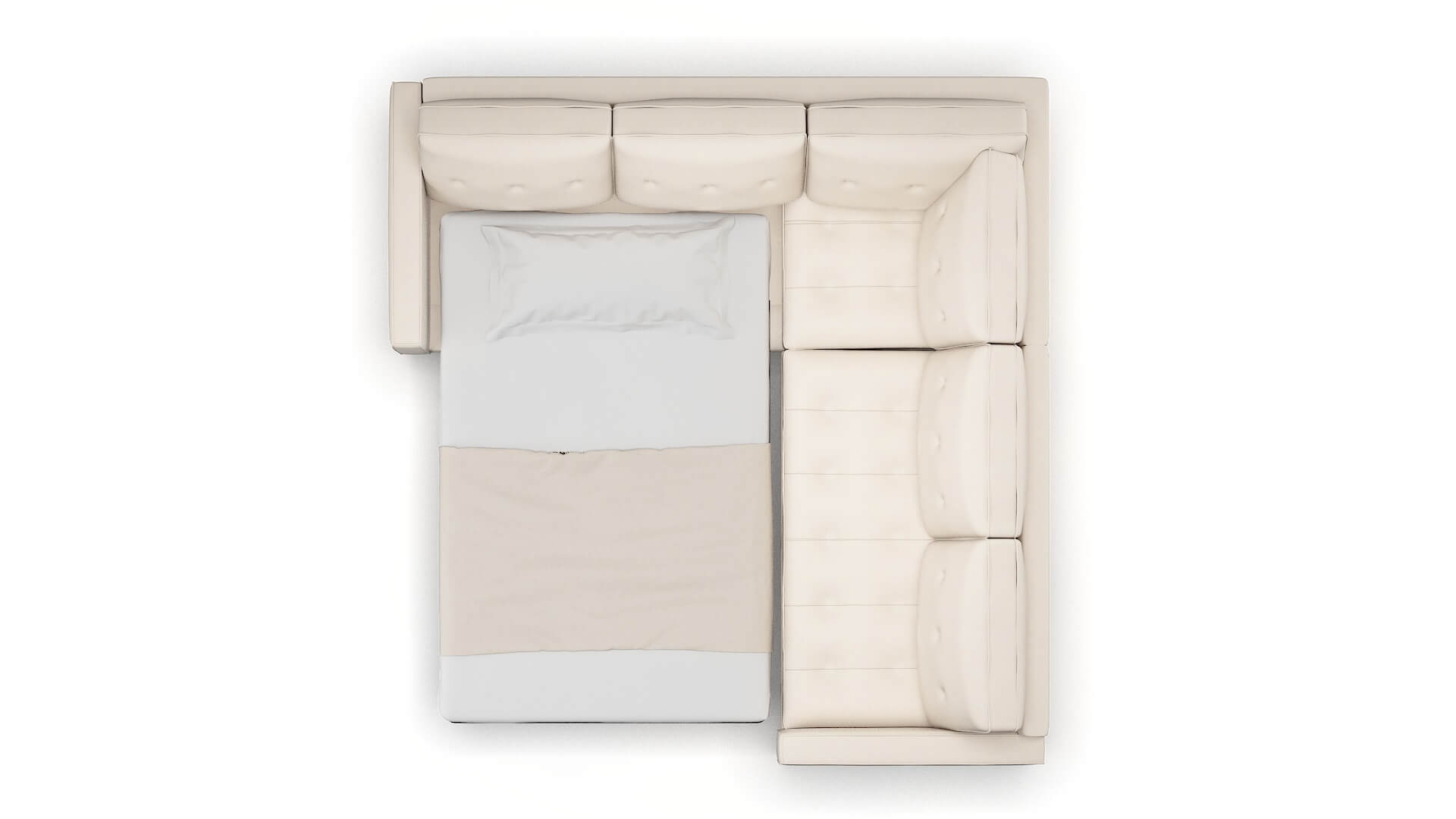 Syros Bella Buckwheat Sectional Sleeper Espresso legs 3