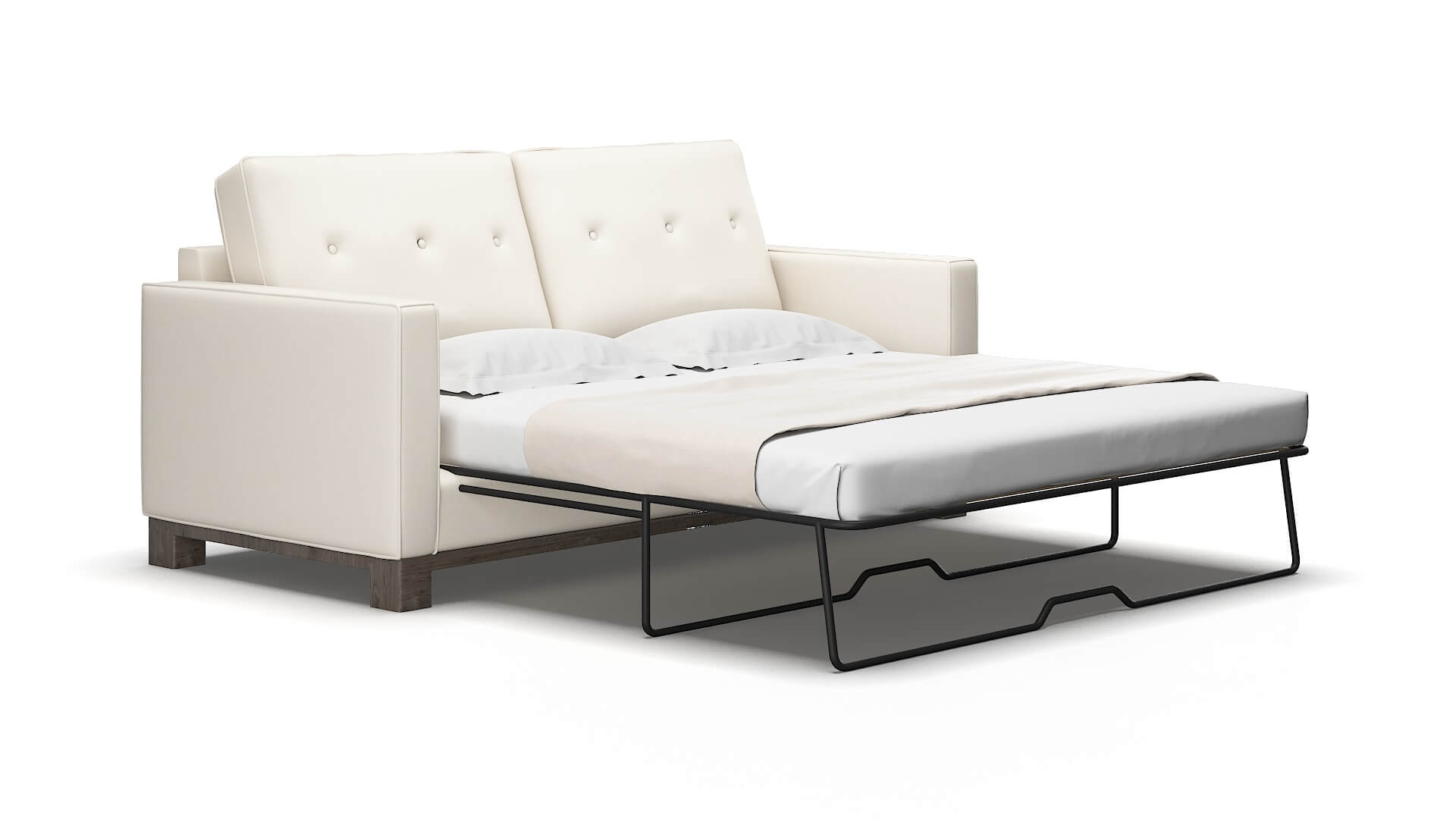 Syros Blanche milky Sofa sleeper Espresso Legs  2