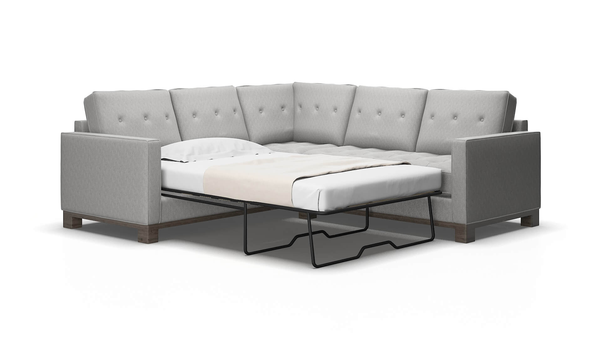 Syros Bungalow graphite Sectional sleeper Espresso Legs  2