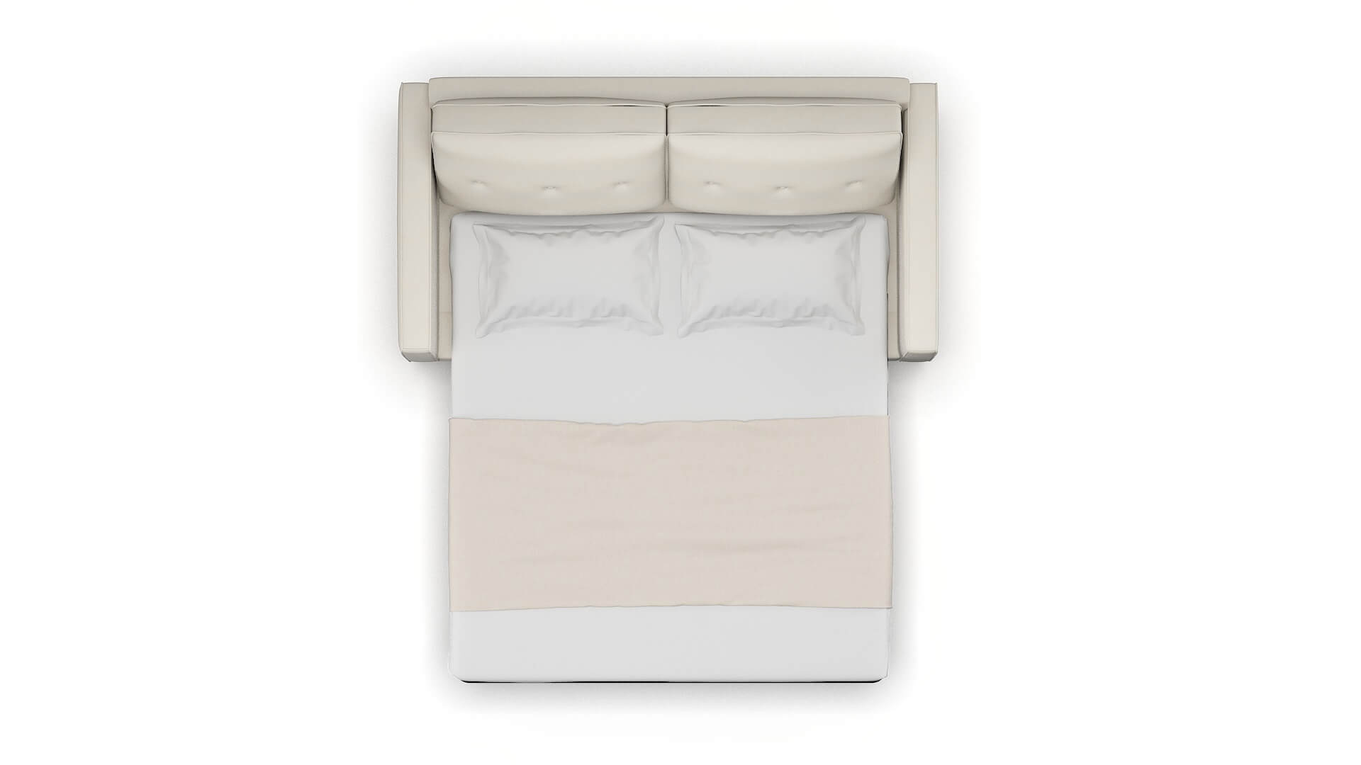 Syros Bungalow Ivory Sofa Sleeper Espresso legs 3