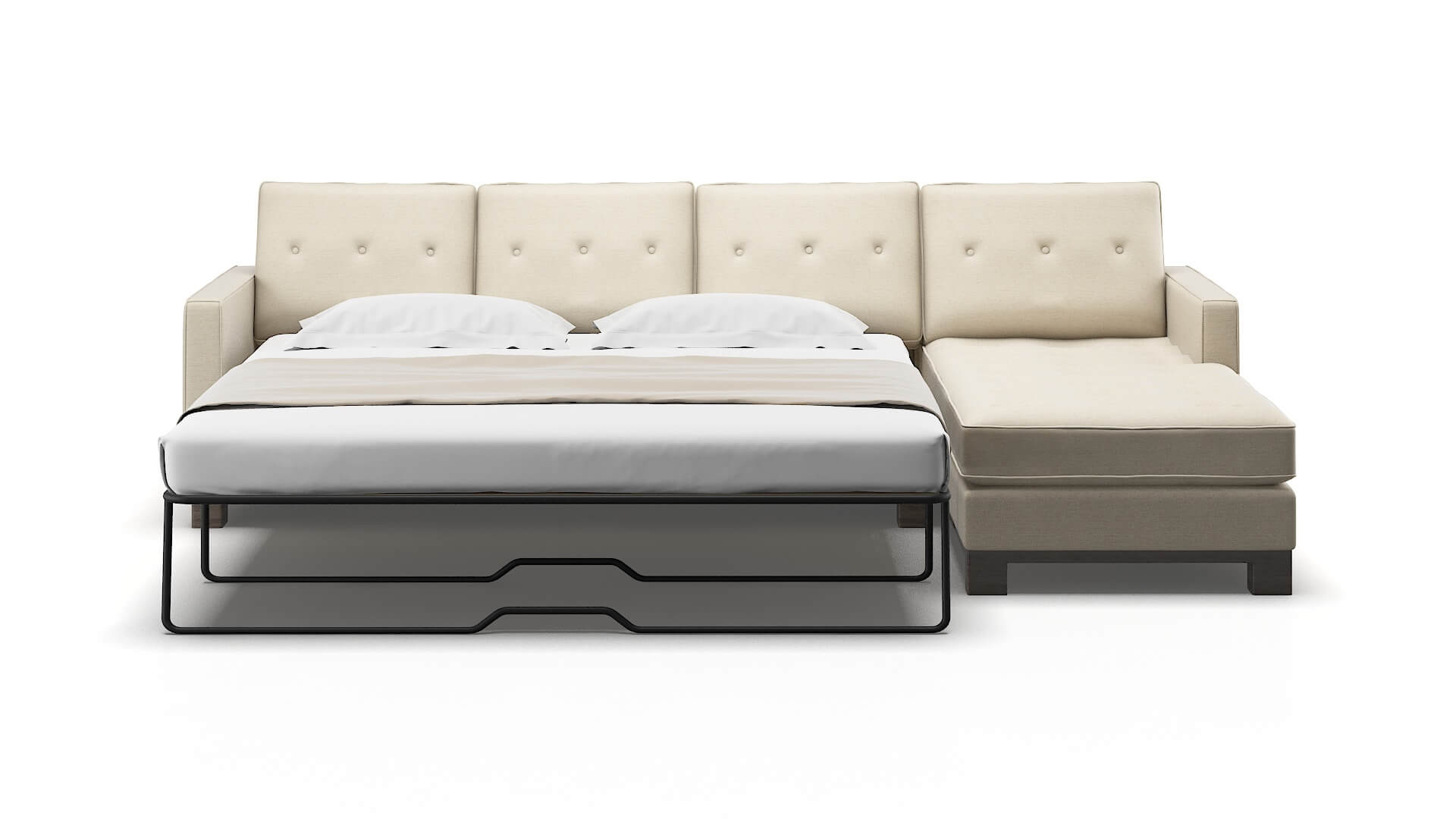 Syros Chance Sand Panel Sleeper Espresso legs 1