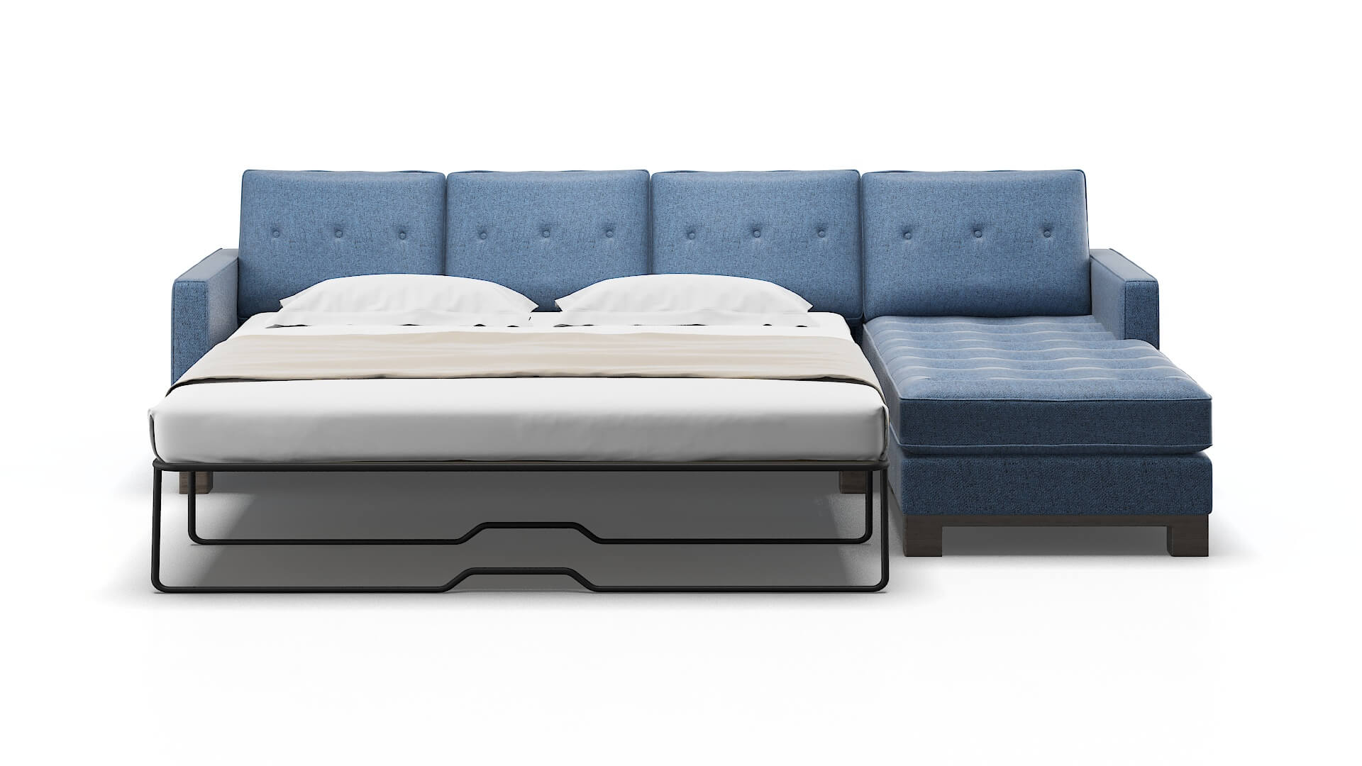 Syros Clyde Deep_ocean Panel Sleeper Espresso legs 1