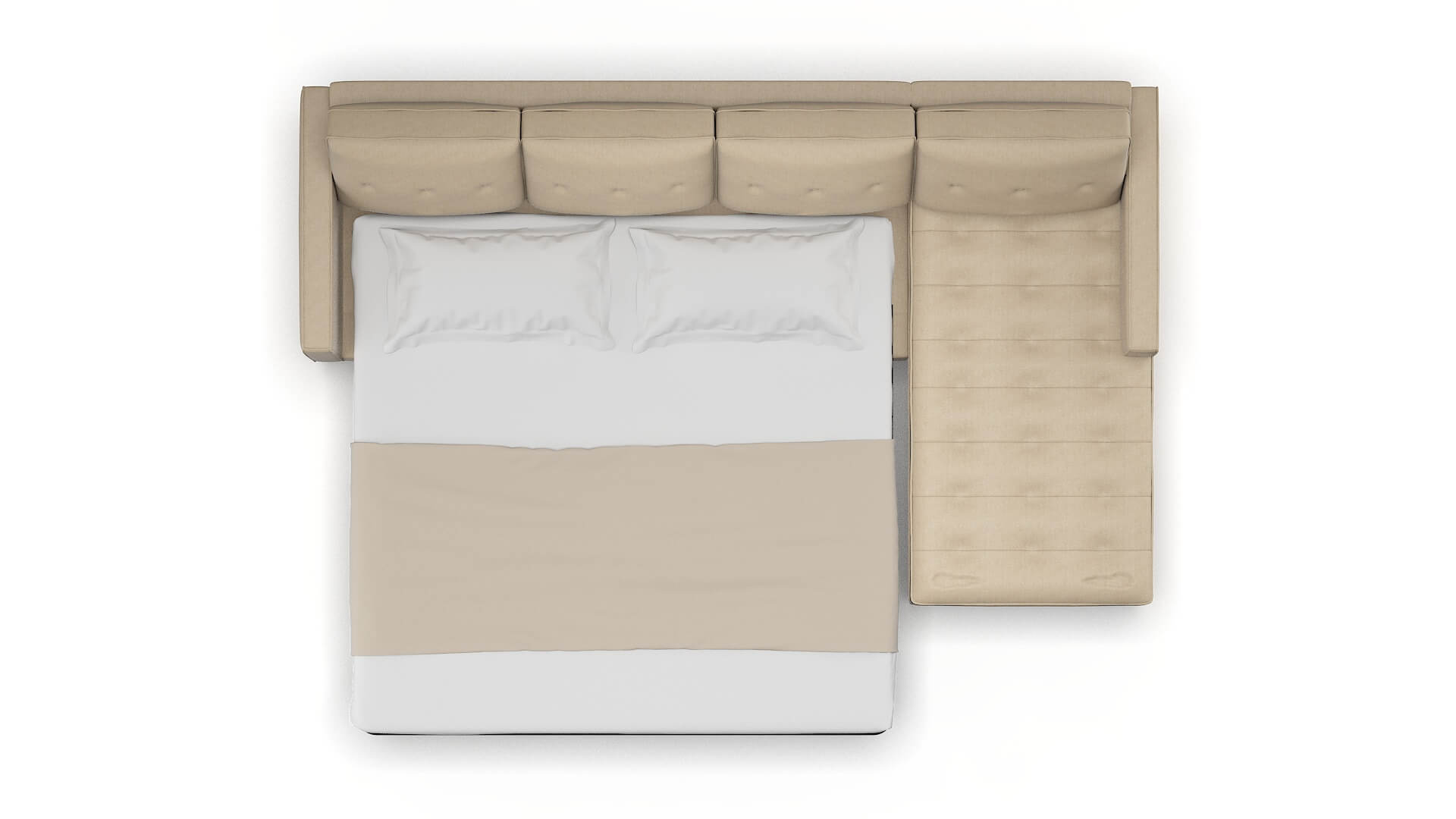 Syros Cosmo Fawn Panel Sleeper Espresso legs 3