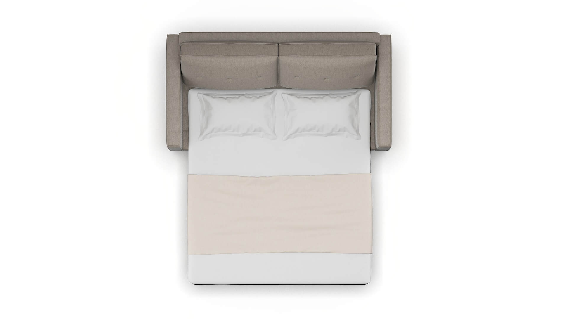 Syros Cosmo Taupe Sofa Sleeper Espresso legs 3