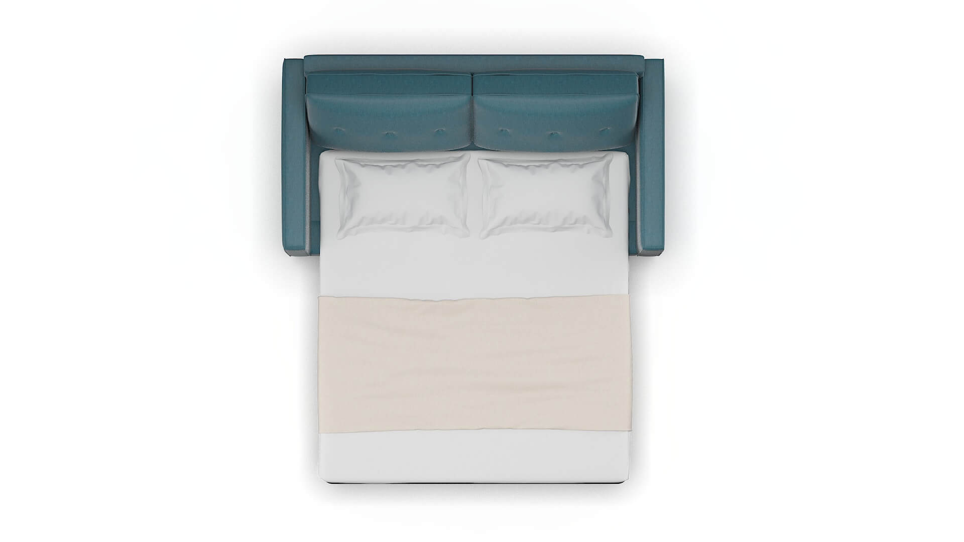 Syros Cosmo Teal Sofa Sleeper Espresso legs 3