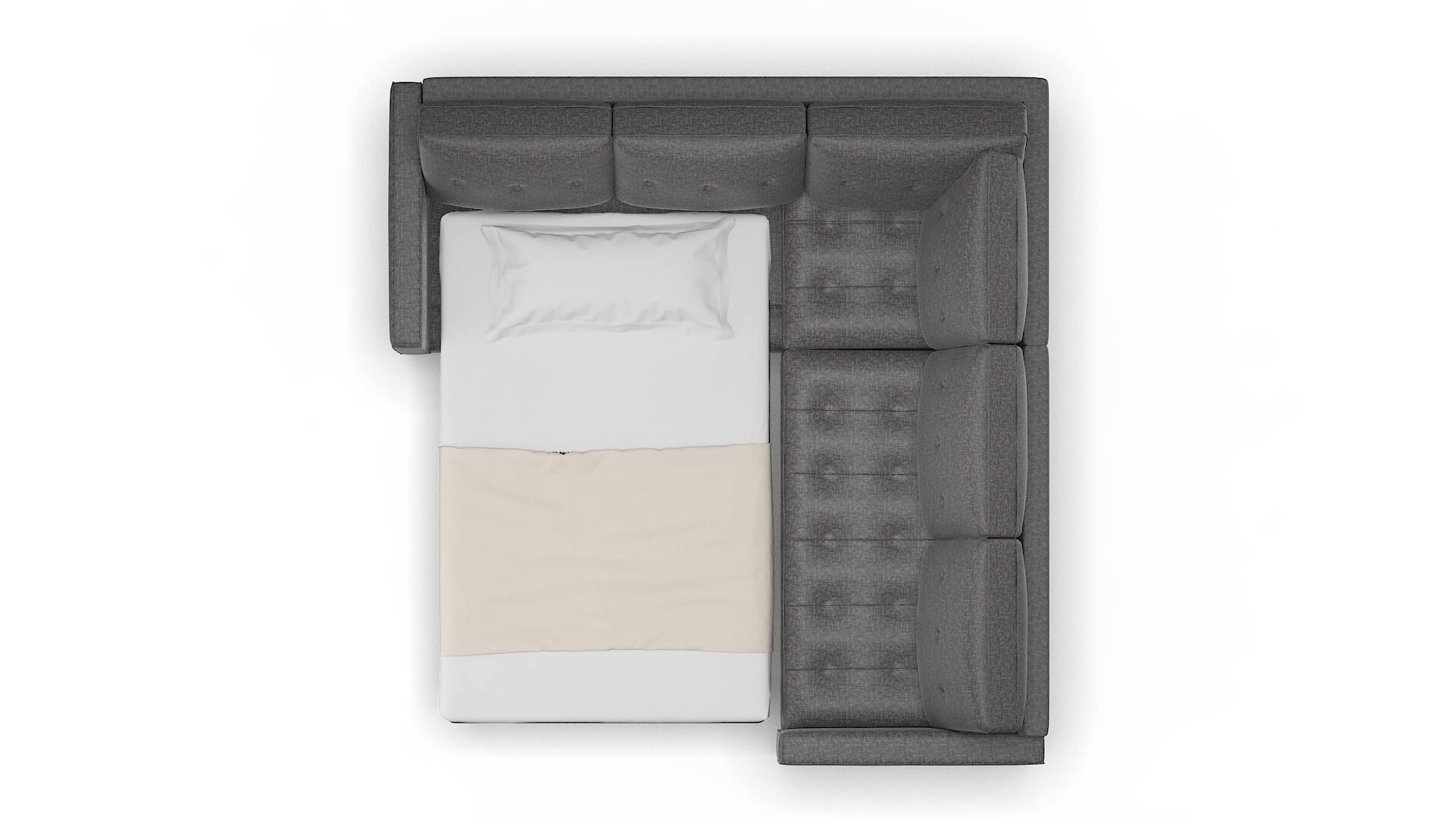 Syros Curious Eclipse Sectional Sleeper Espresso legs 3