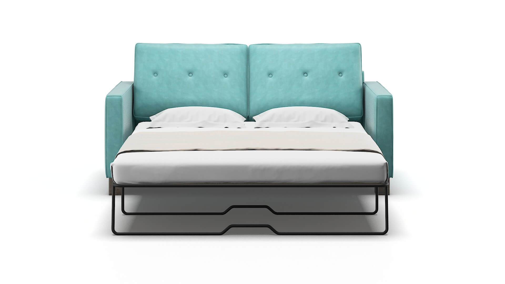 Syros Curious Turquoise Sofa Sleeper Espresso legs 1