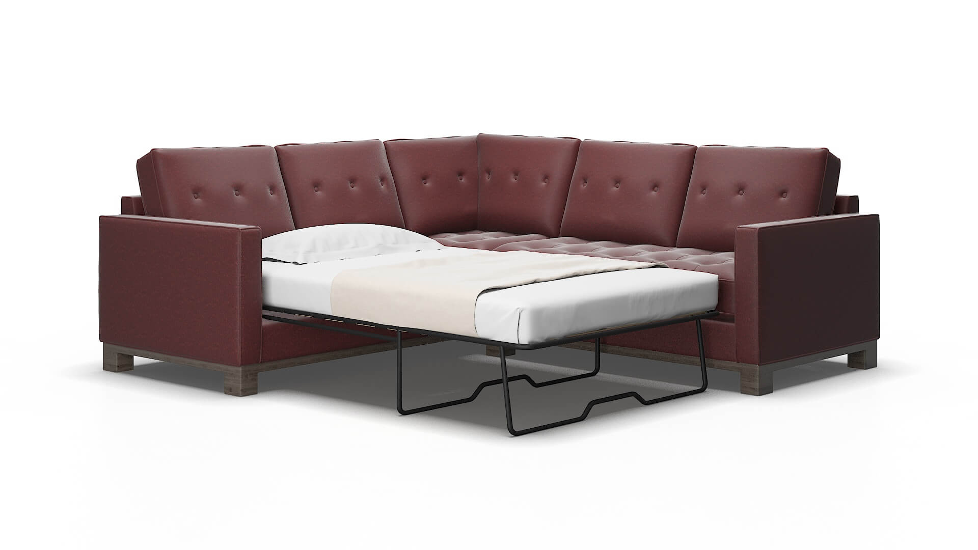 Syros Derby berry Sectional sleeper Espresso Legs  2