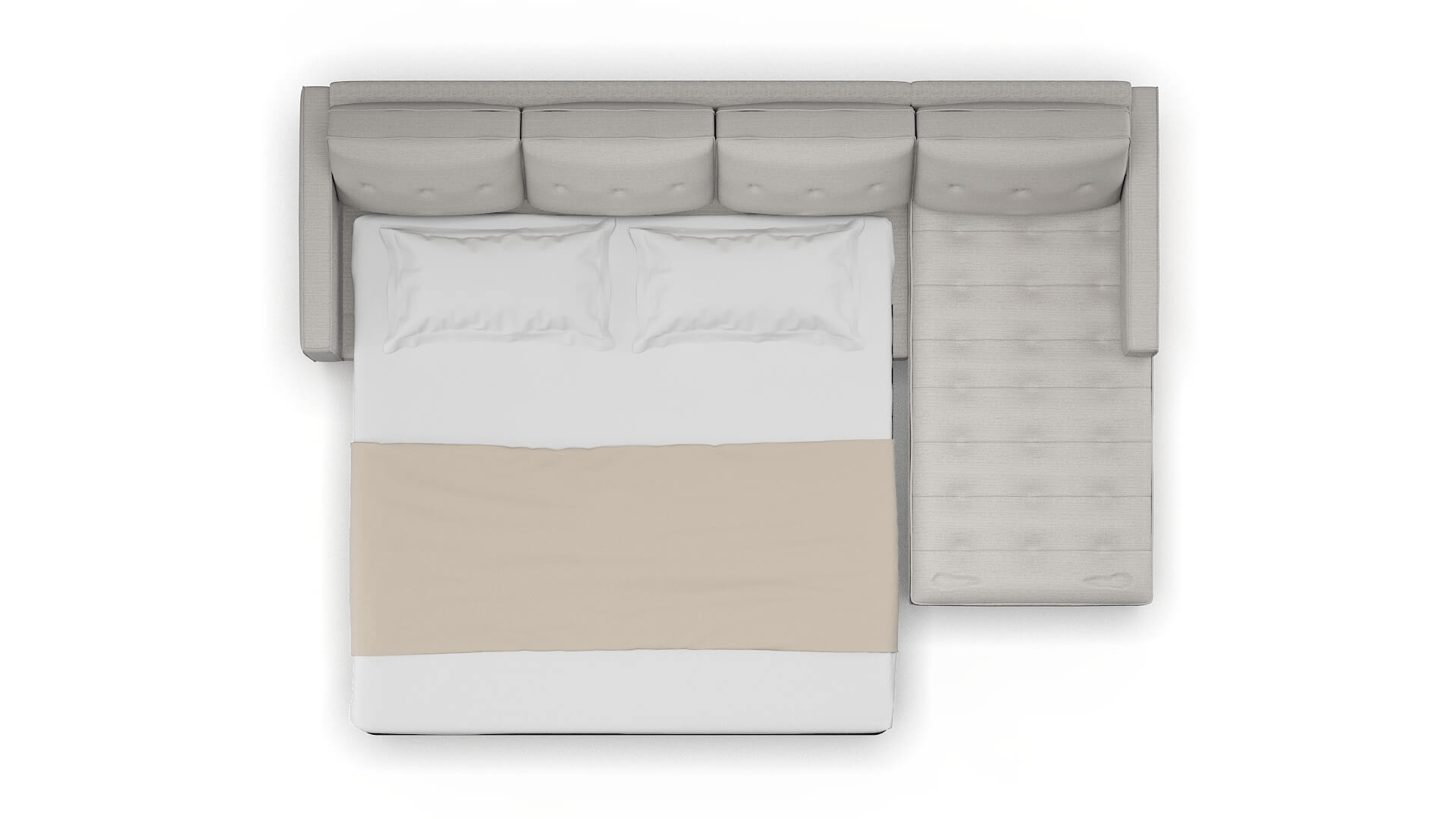 Syros Derby Grey Panel Sleeper Espresso legs 3