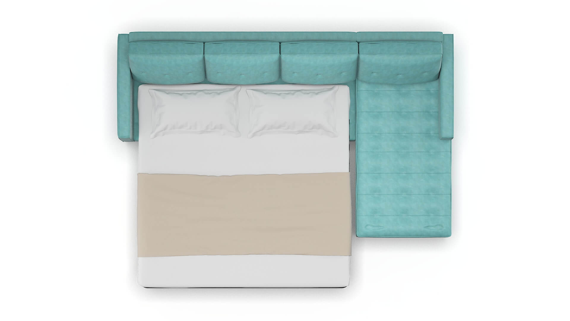 Syros Dream_d French_blue Panel Sleeper Espresso legs 3